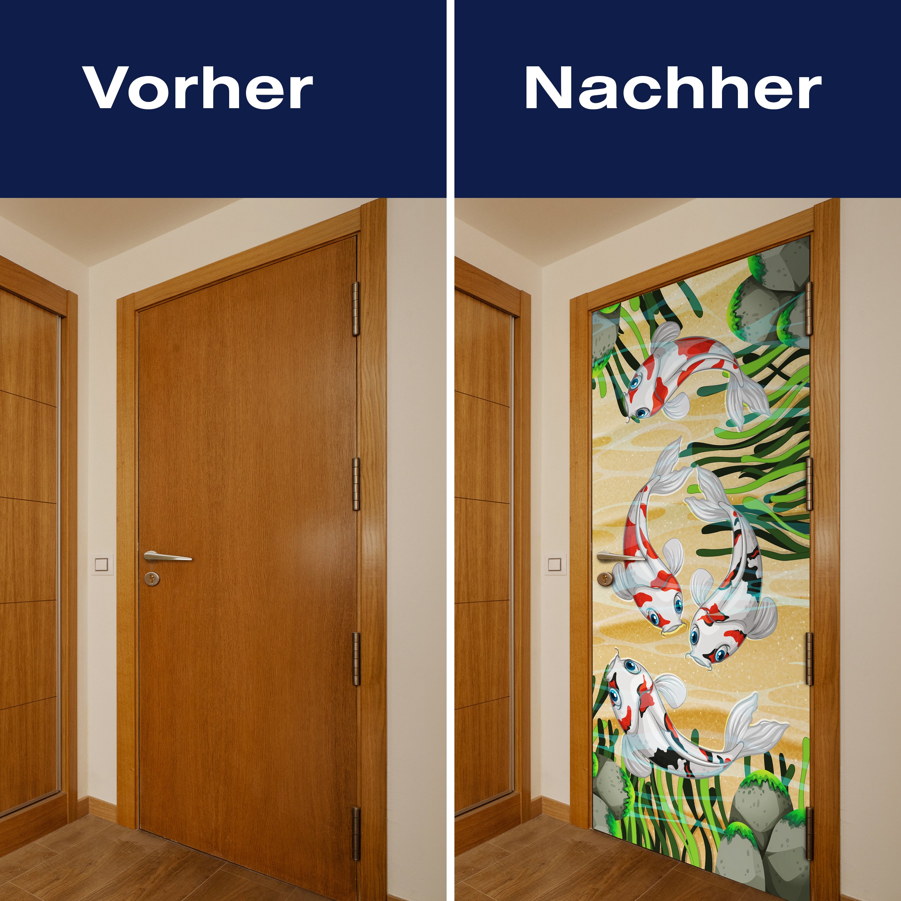 Türtapete Koi Fische in einem Teich M0861 - Bild 10 Türtapete Koi Fische in einem Teich M0861 - Bild 10