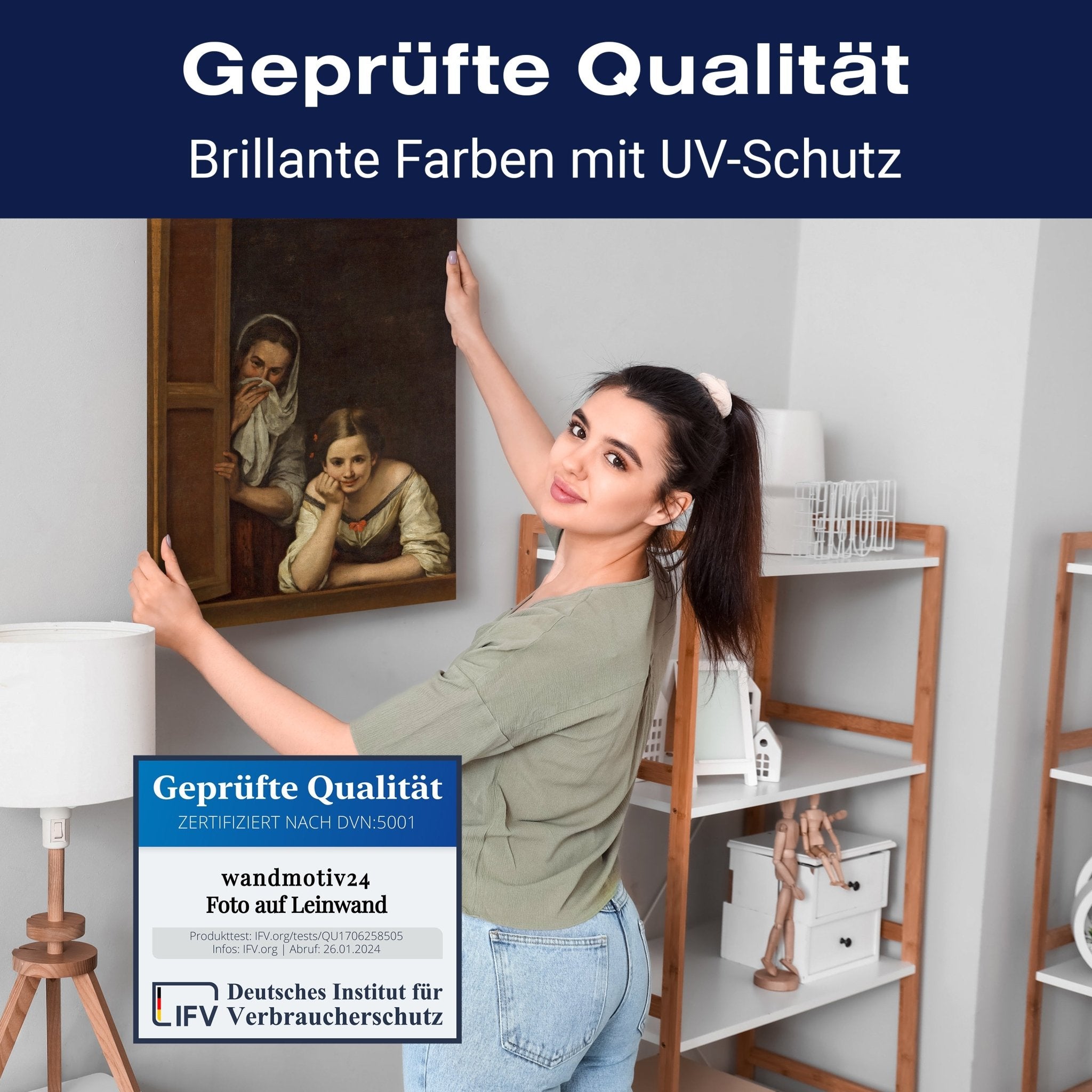Leinwandbild Frauen aus Galicien am Fenster, Bartolome esteban Murillo M0864 Leinwandbild Frauen aus Galicien am Fenster, Bartolome esteban Murillo M0864