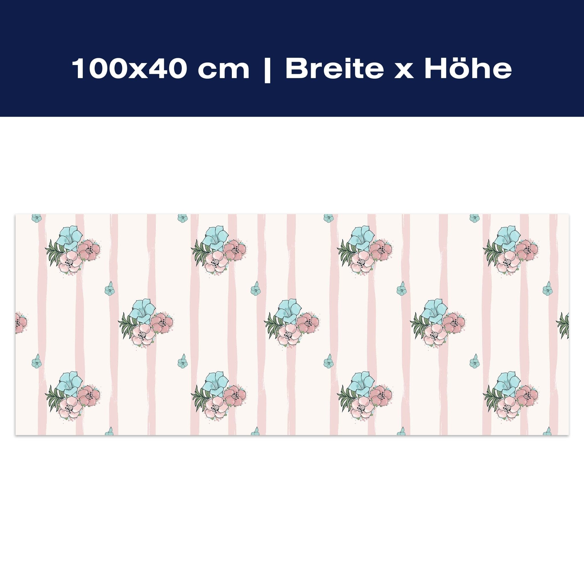 Leinwandbild Exotische rosa und blaue Blumen M0864 Leinwandbild Exotische rosa und blaue Blumen M0864