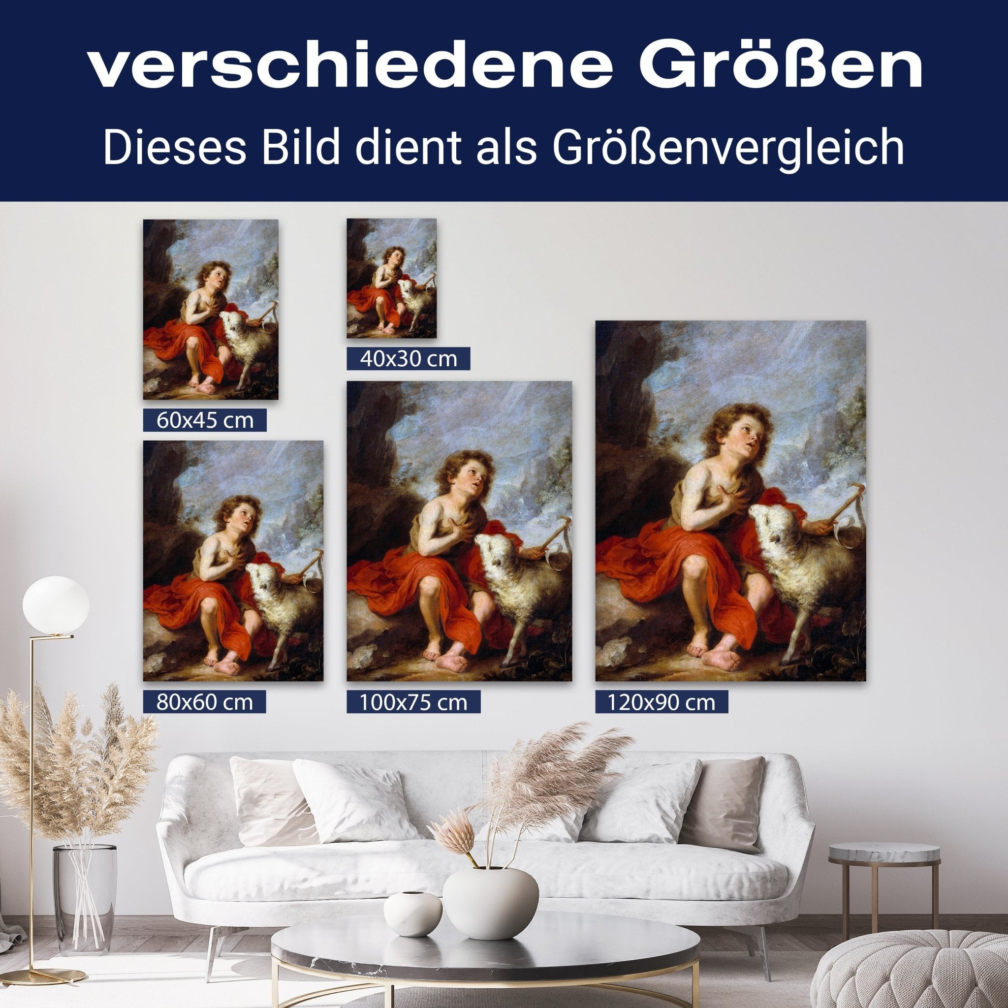 Leinwandbild Darstellung des Heiligen Johannes des Täufers als Kind, Bartolome esteban Murillo M0865 kaufen - Bild 8 Leinwandbild Darstellung des Heiligen Johannes des Täufers als Kind, Bartolome esteban Murillo M0865 kaufen - Bild 8