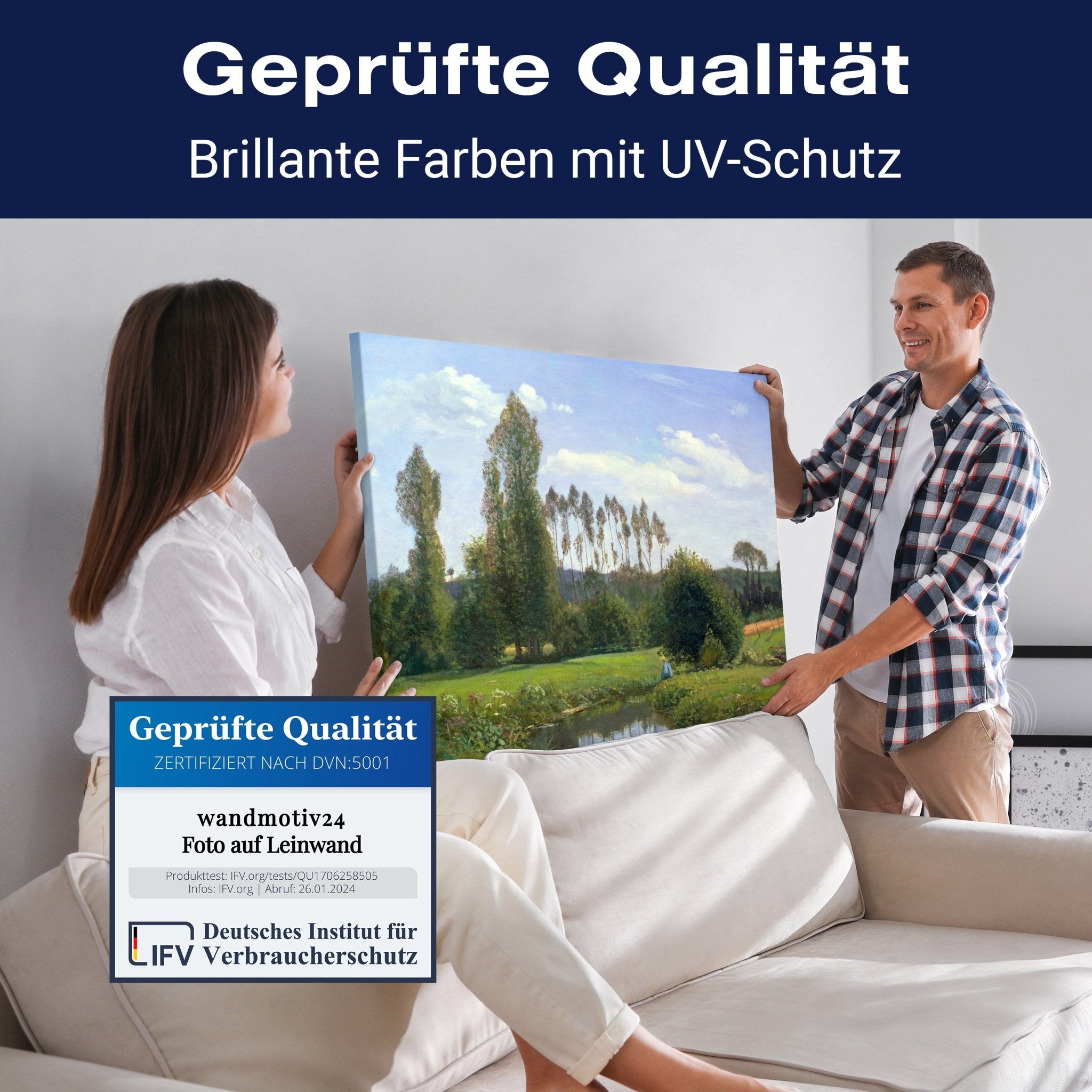 Leinwandbild View at Rouelles, Claude Monet M0868 kaufen - Bild 4 Leinwandbild View at Rouelles, Claude Monet M0868 kaufen - Bild 4