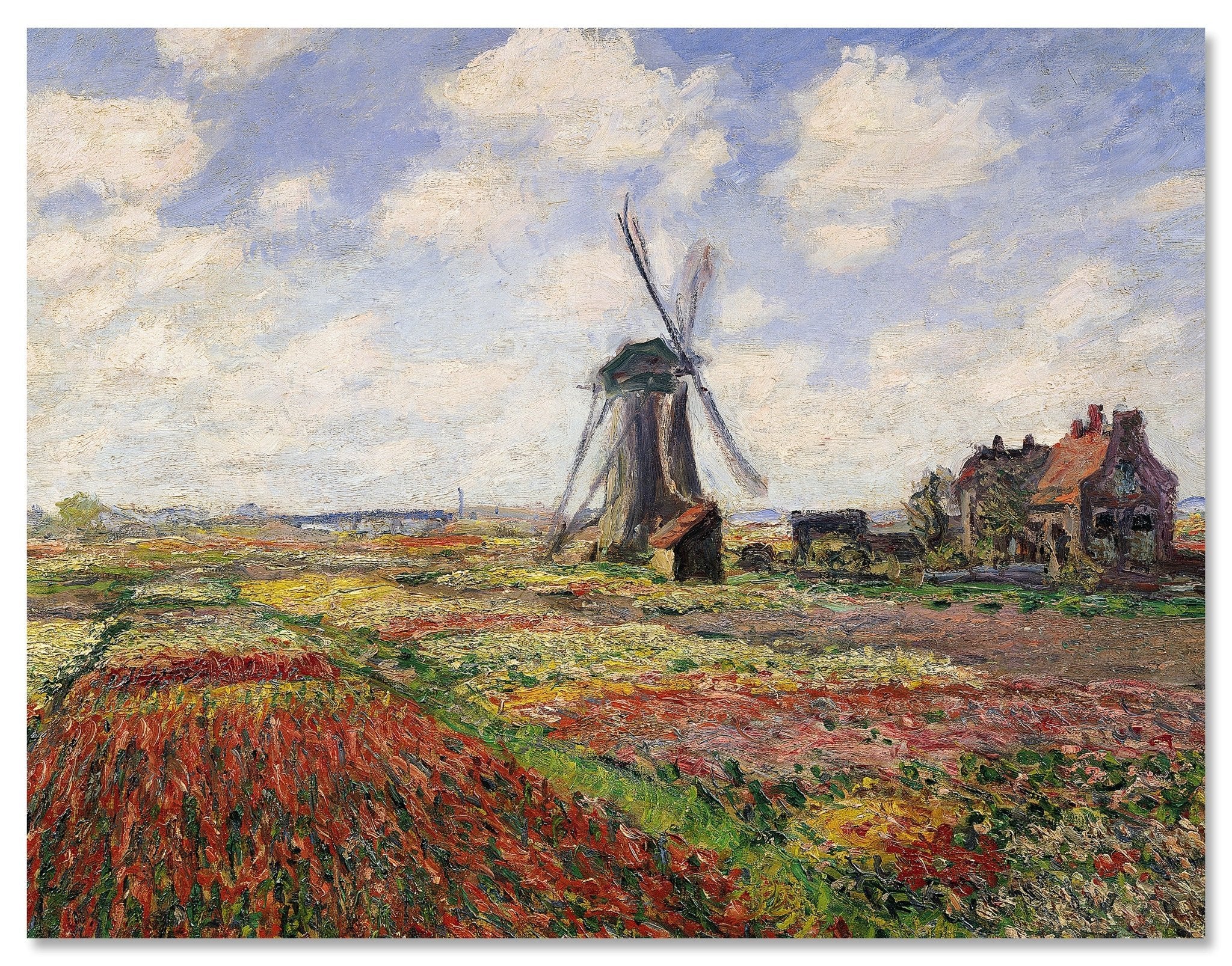 Leinwandbild Tulip Fields with the Rijnsburg Windmill, Claude Monet M0869 Leinwandbild Tulip Fields with the Rijnsburg Windmill, Claude Monet M0869