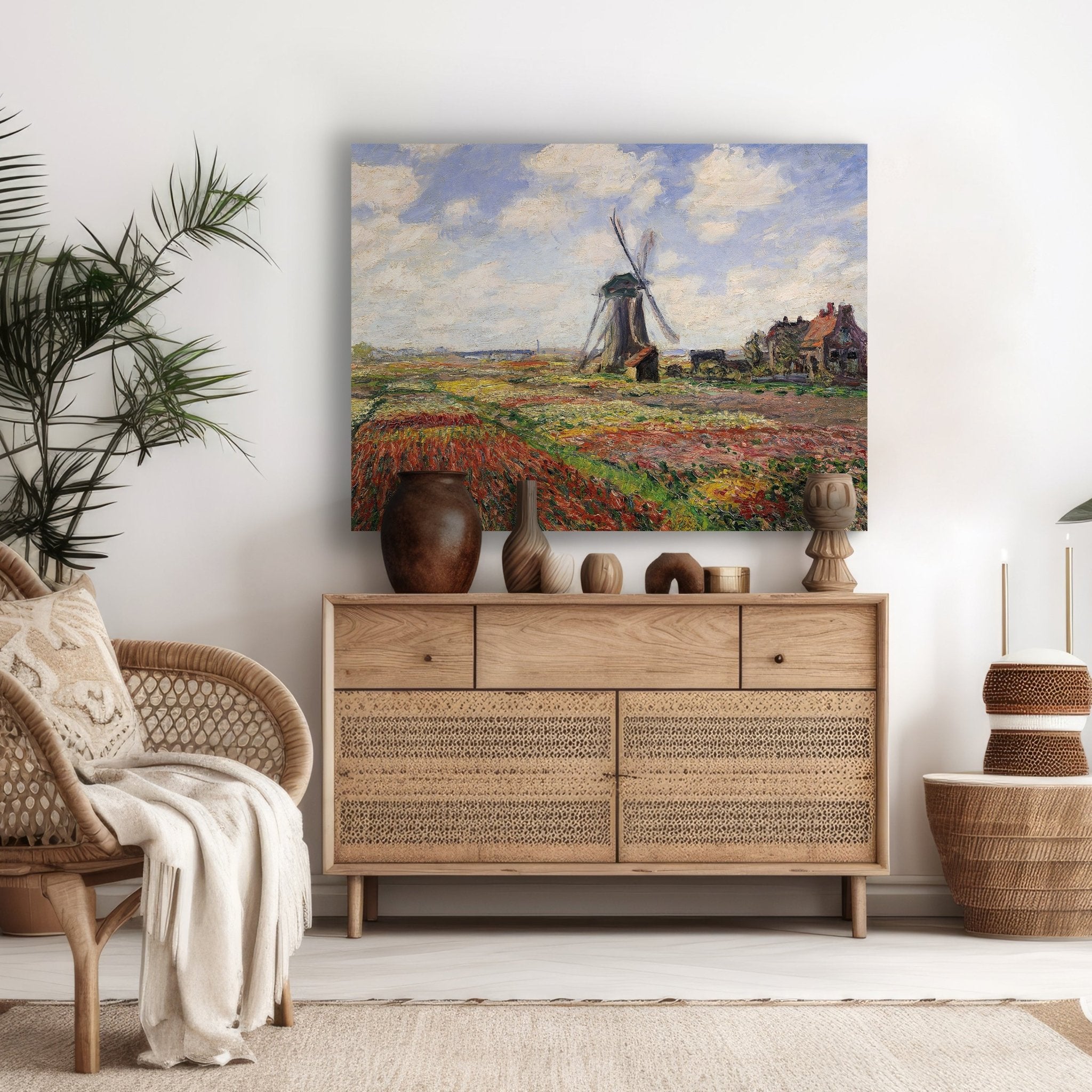 Leinwandbild Tulip Fields with the Rijnsburg Windmill, Claude Monet M0869 kaufen - Bild 2 Leinwandbild Tulip Fields with the Rijnsburg Windmill, Claude Monet M0869 kaufen - Bild 2