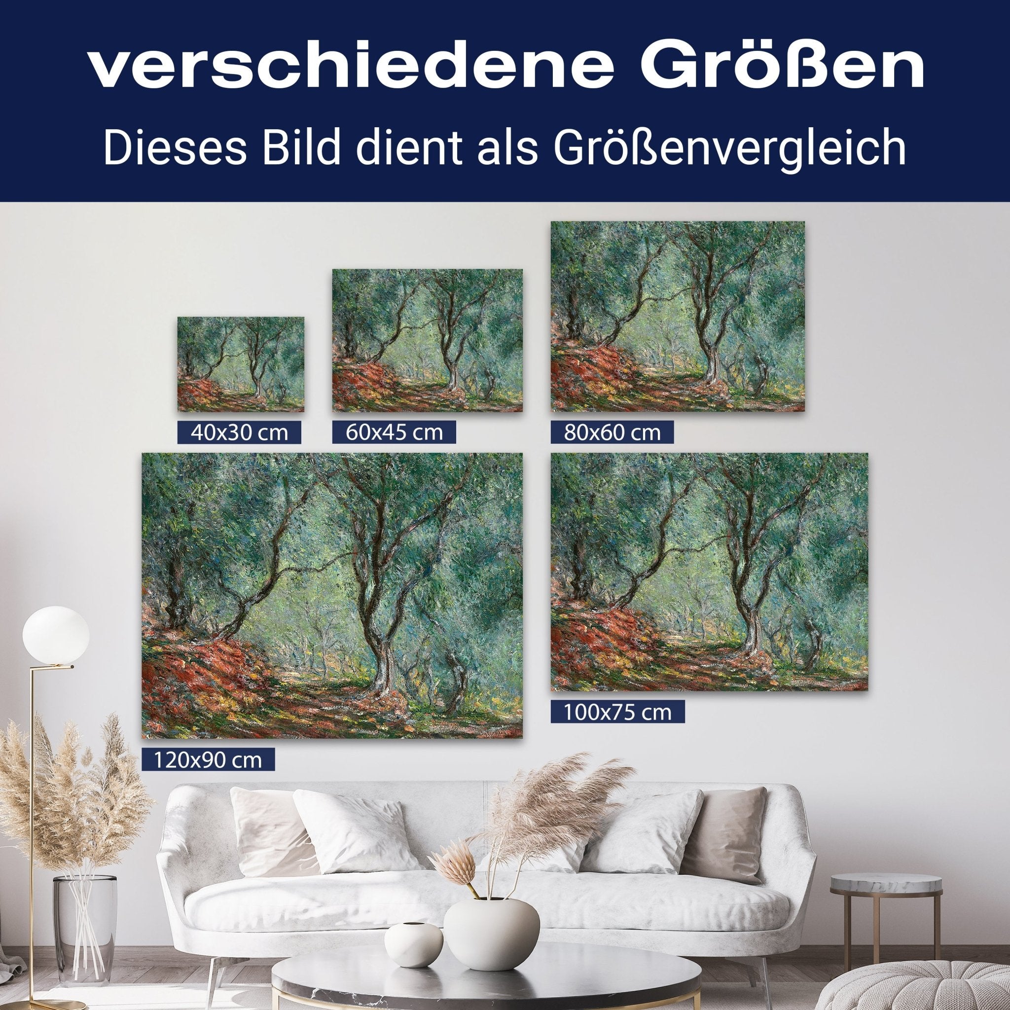 Leinwandbild Olive Trees in the Moreno Garden, Claude Monet M0871 kaufen - Bild 8 Leinwandbild Olive Trees in the Moreno Garden, Claude Monet M0871 kaufen - Bild 8