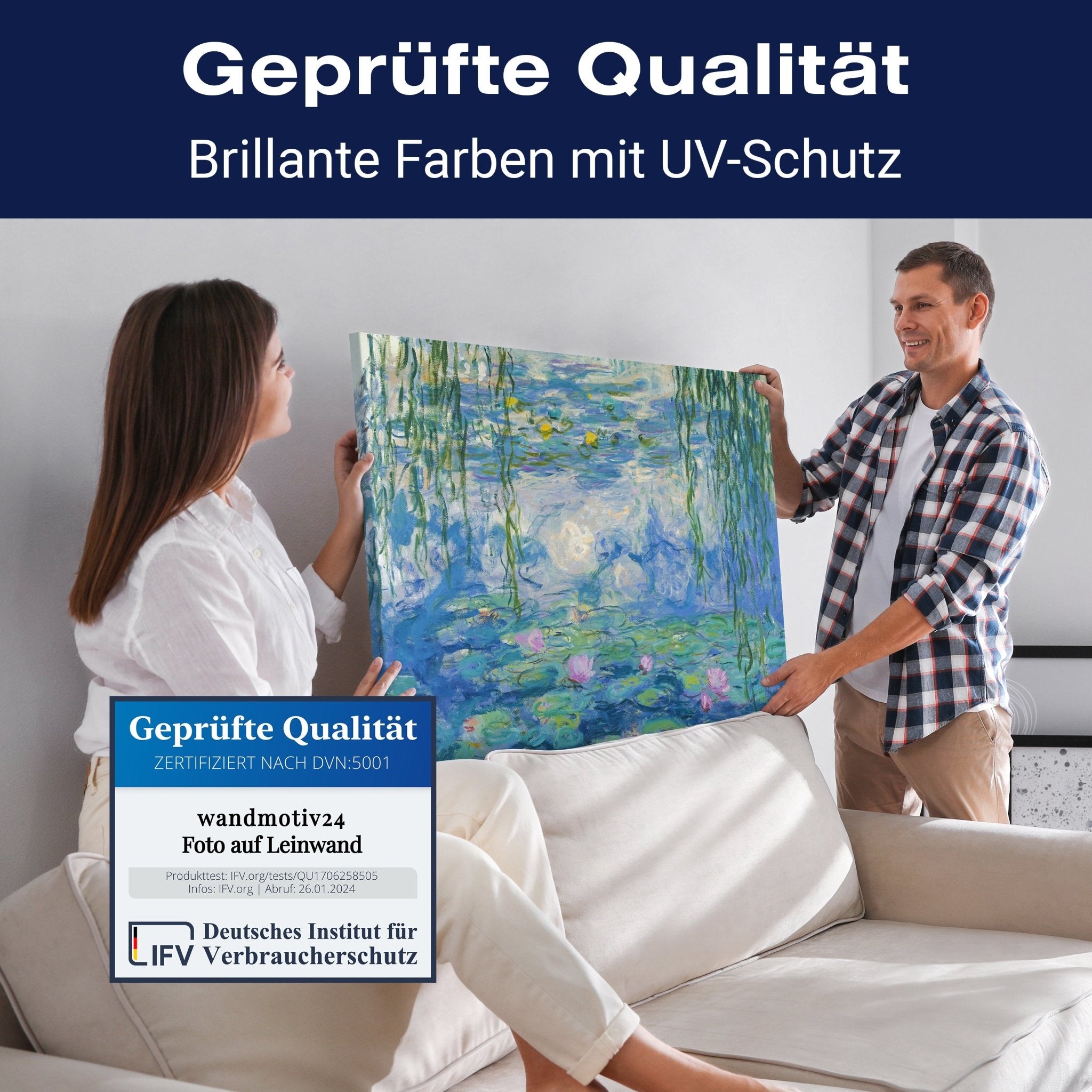 Leinwandbild Waterlilies, Claude Monet M0872 kaufen - Bild 4 Leinwandbild Waterlilies, Claude Monet M0872 kaufen - Bild 4