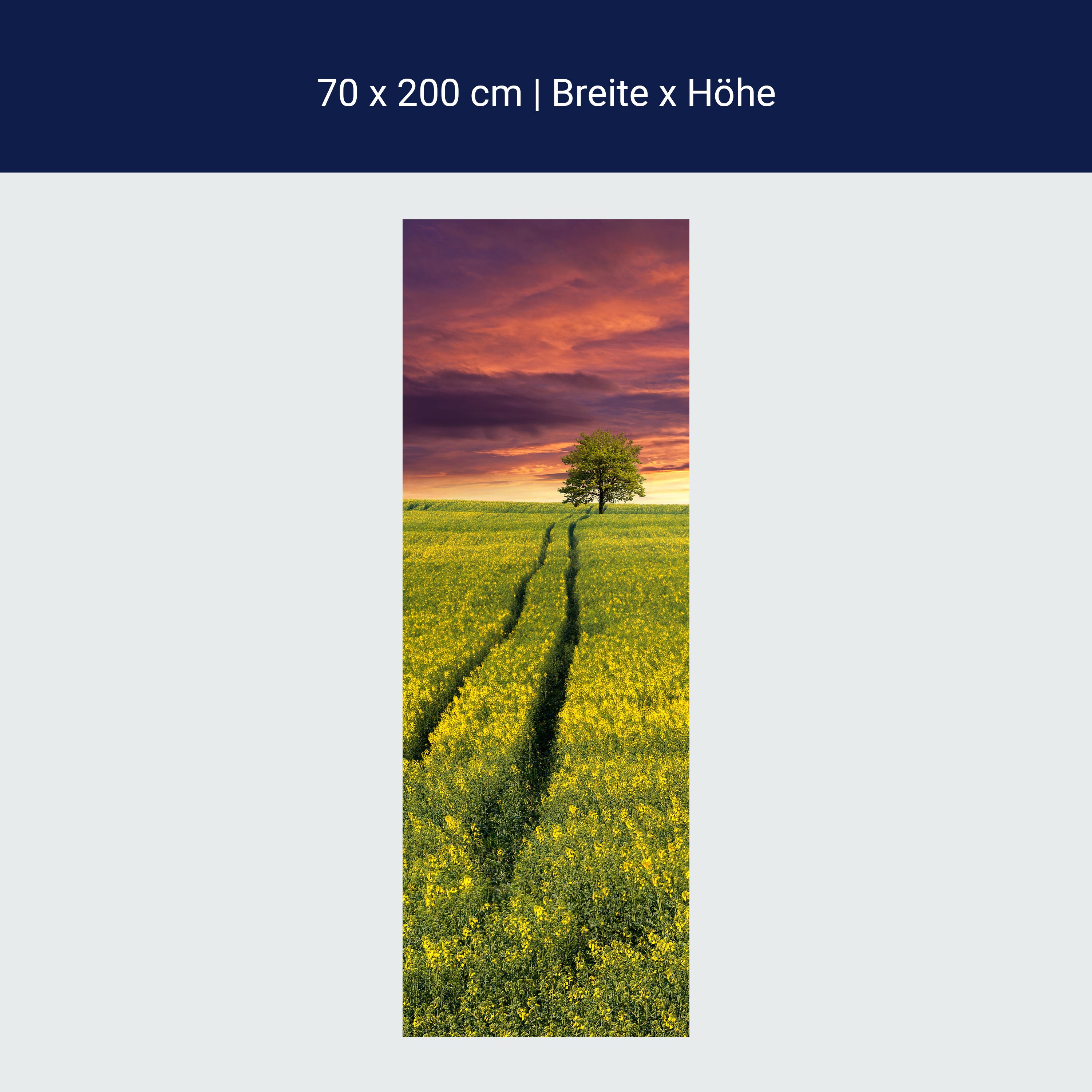 Türtapete Landschaft mit einem Feld von gelben Blumen M0874 Türtapete Landschaft mit einem Feld von gelben Blumen M0874