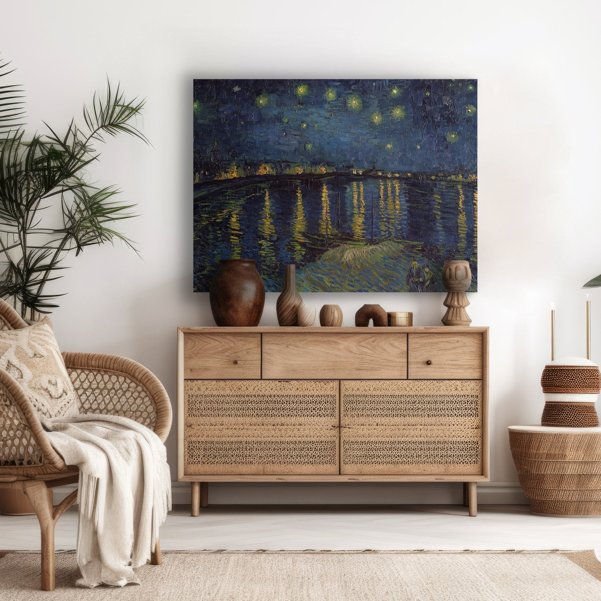 Leinwandbild Sternennacht, Vincent Van Gogh M0876 kaufen - Bild 2 Leinwandbild Sternennacht, Vincent Van Gogh M0876 kaufen - Bild 2