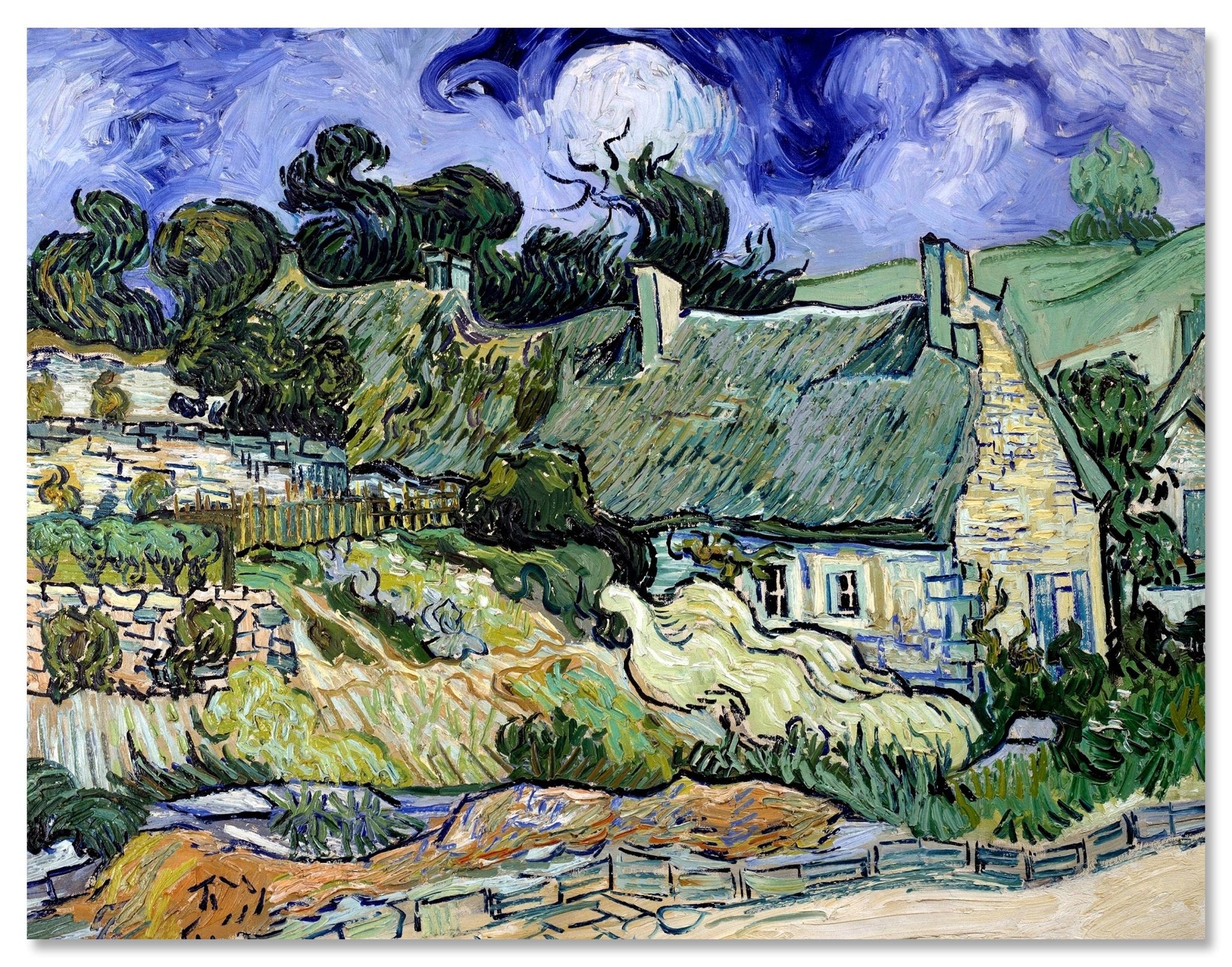 Leinwandbild Chaumes de Cordeville in Auvers-sur-Oise, Vincent van Gogh. M0879 Leinwandbild Chaumes de Cordeville in Auvers-sur-Oise, Vincent van Gogh. M0879