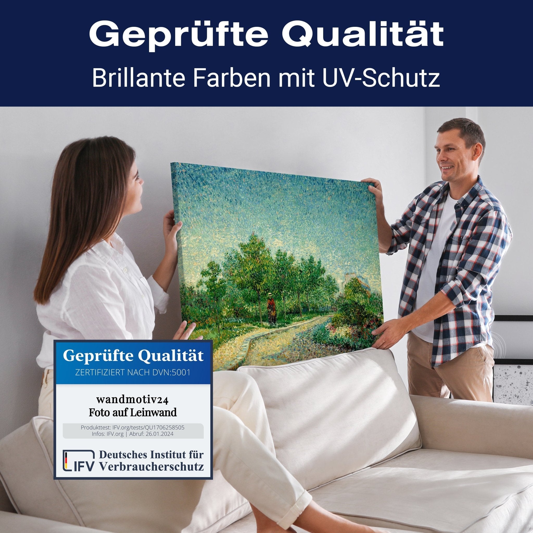 Leinwandbild Eine Ecke des Parc Voyer d'Argenson in Asnieres, Vincent van Gogh M0880 kaufen - Bild 4 Leinwandbild Eine Ecke des Parc Voyer d'Argenson in Asnieres, Vincent van Gogh M0880 kaufen - Bild 4