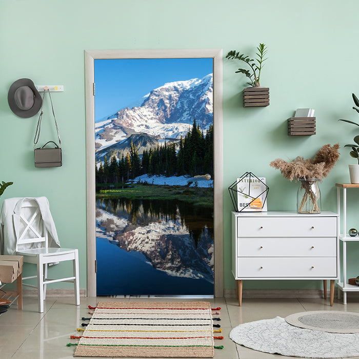 Türtapete Wald mit einem See auf einer Berglandschaft M0880 - Bild 1 Türtapete Wald mit einem See auf einer Berglandschaft M0880 - Bild 1