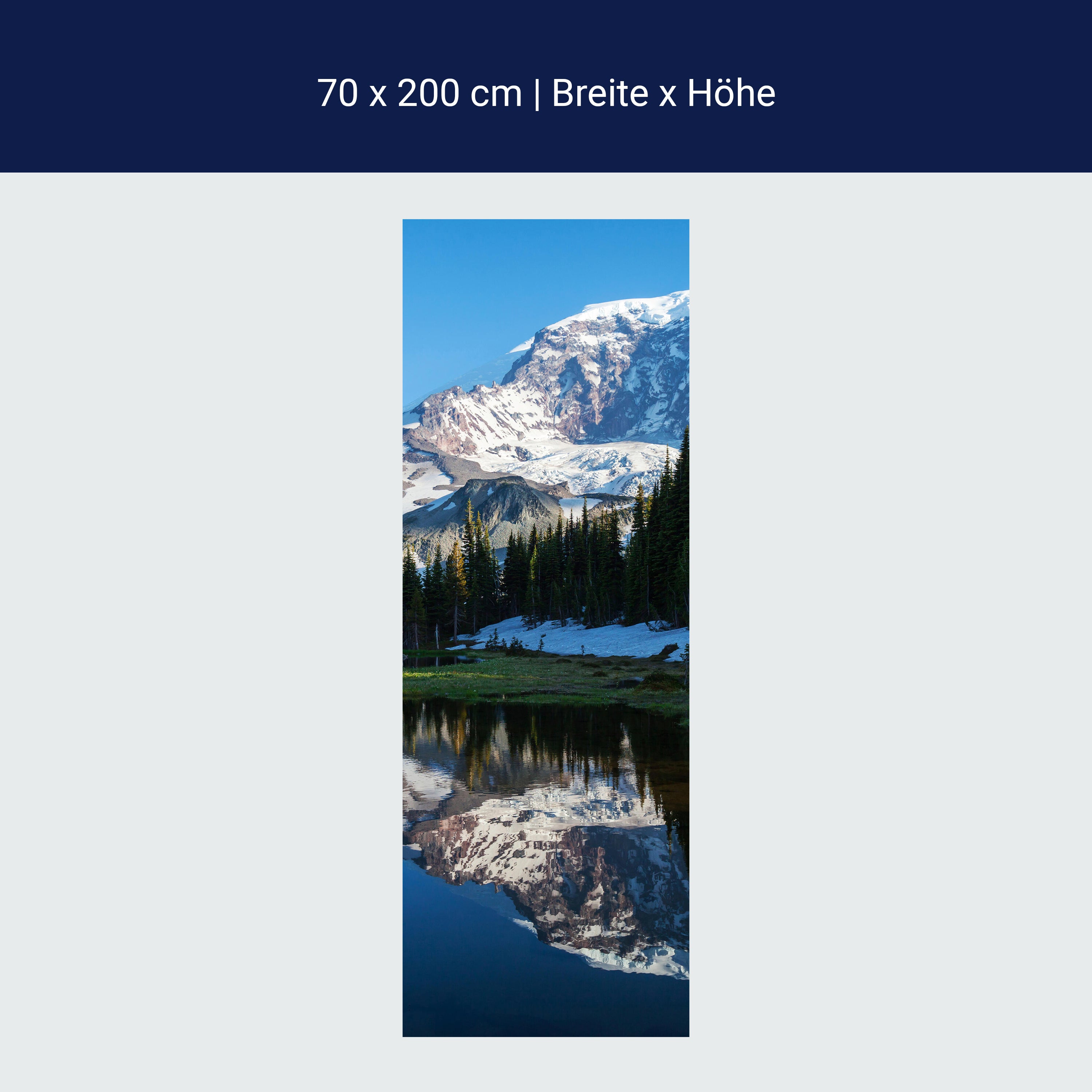 Türtapete Wald mit einem See auf einer Berglandschaft M0880 Türtapete Wald mit einem See auf einer Berglandschaft M0880