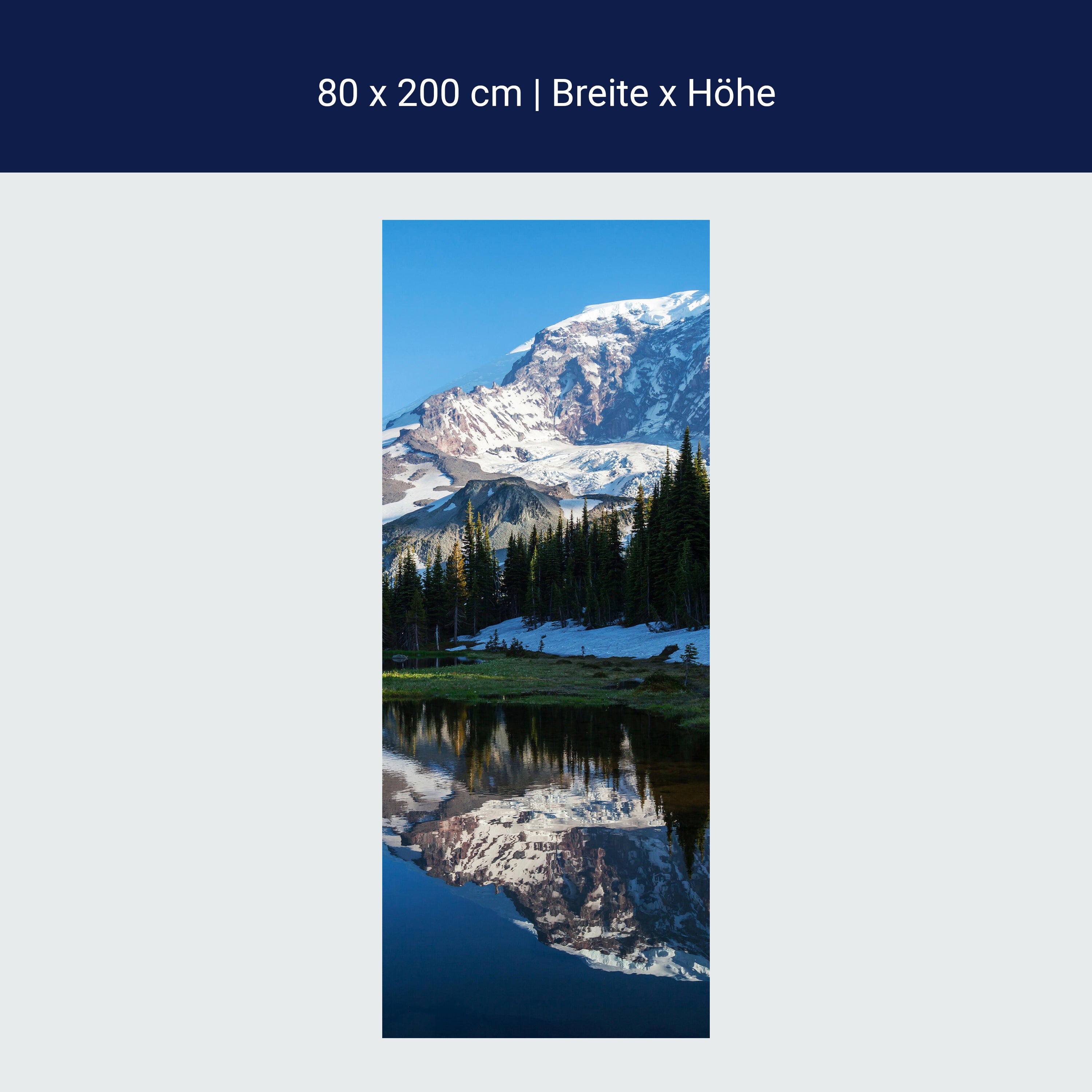 Türtapete Wald mit einem See auf einer Berglandschaft M0880 Türtapete Wald mit einem See auf einer Berglandschaft M0880