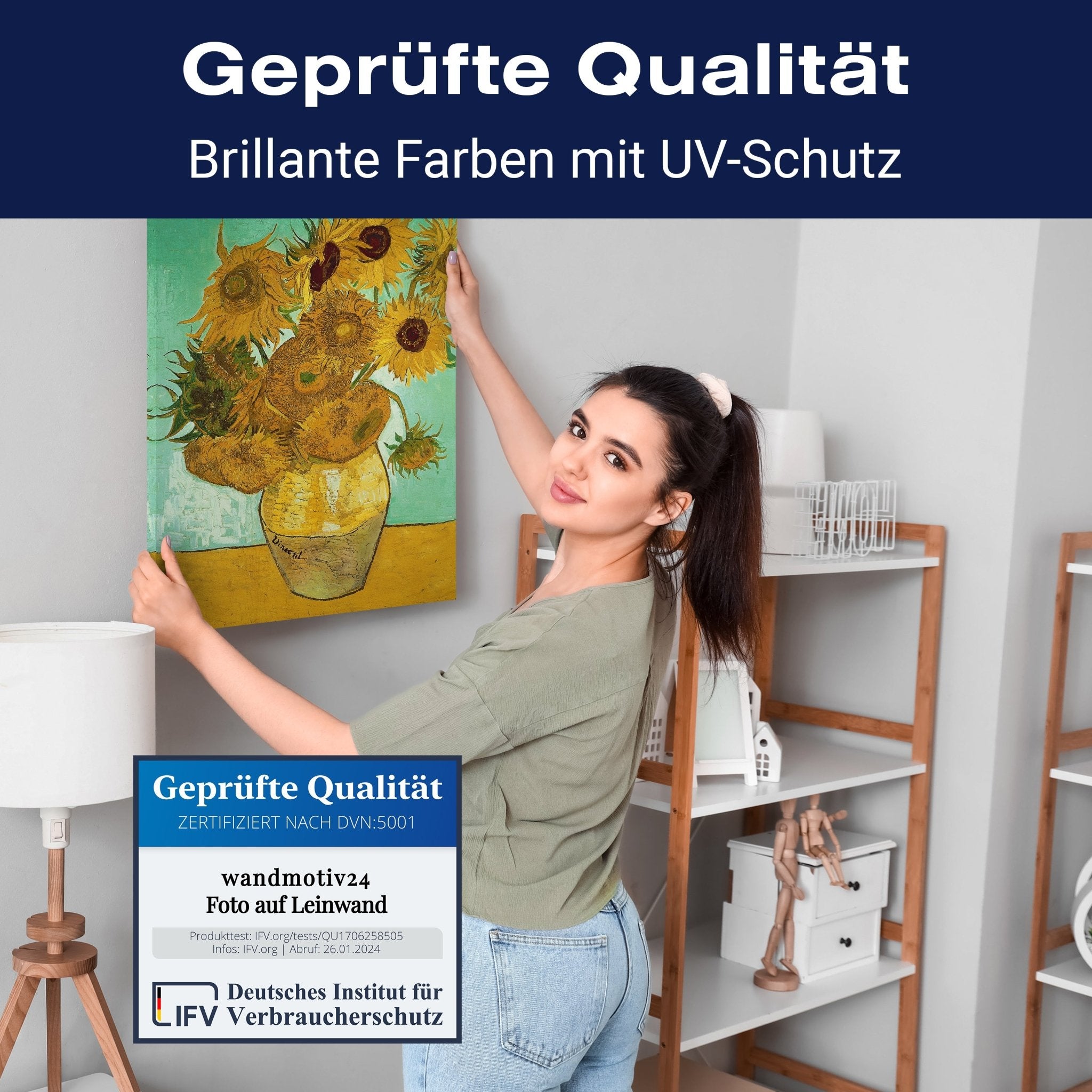 Leinwandbild Sonnenblumen,Van Gogh M0881 Leinwandbild Sonnenblumen,Van Gogh M0881