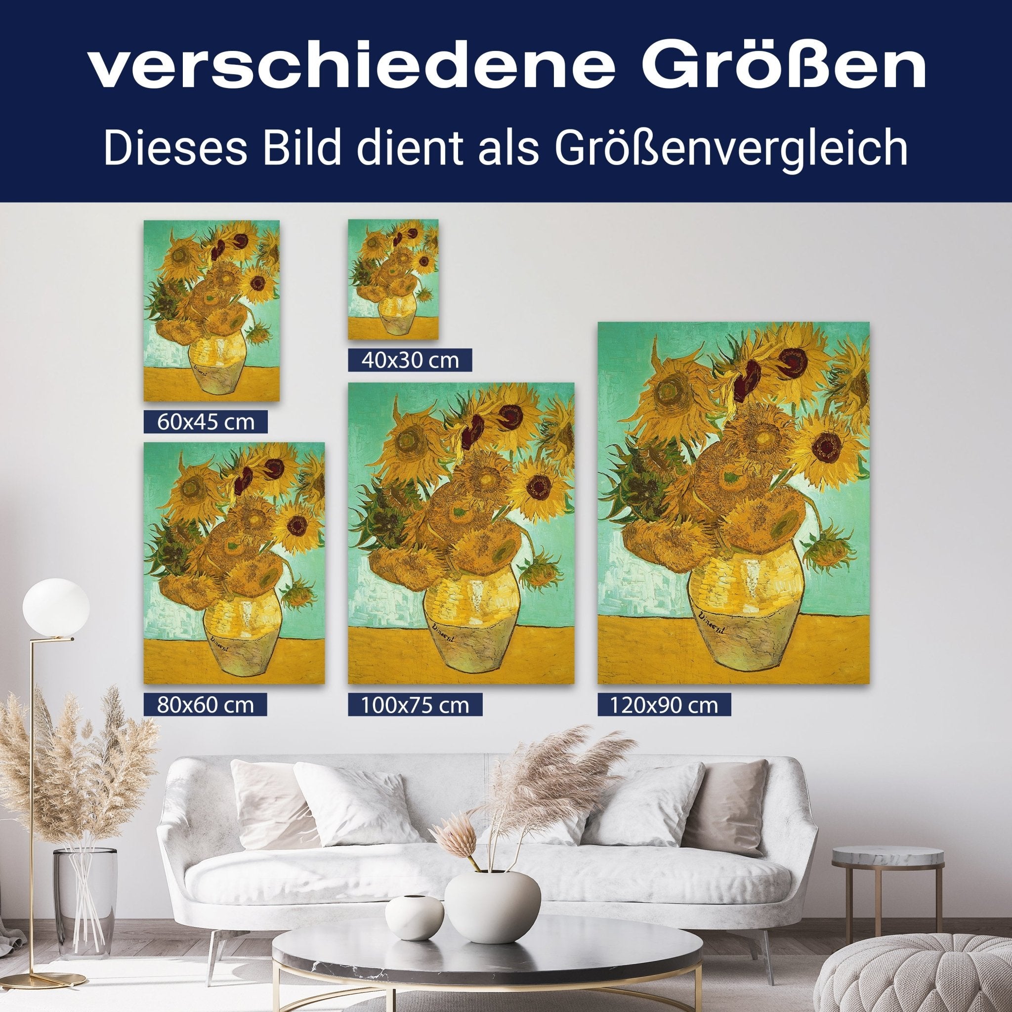 Leinwandbild Sonnenblumen,Van Gogh M0881 kaufen - Bild 8 Leinwandbild Sonnenblumen,Van Gogh M0881 kaufen - Bild 8