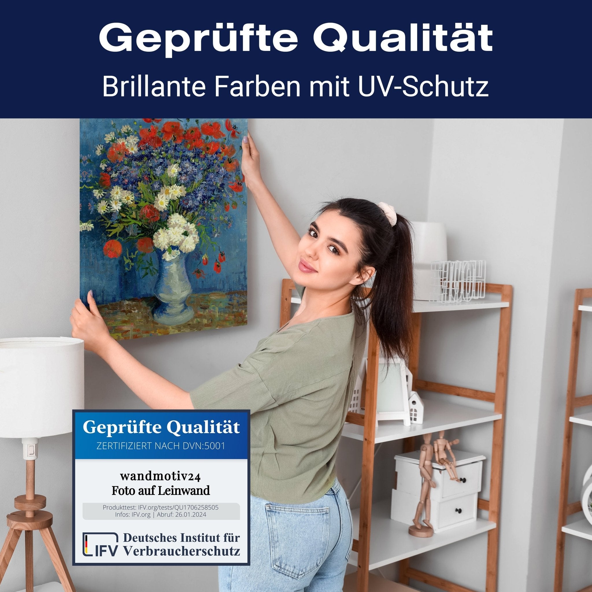 Leinwandbild Kornblumen, Vincent Van Gogh M0882 Leinwandbild Kornblumen, Vincent Van Gogh M0882