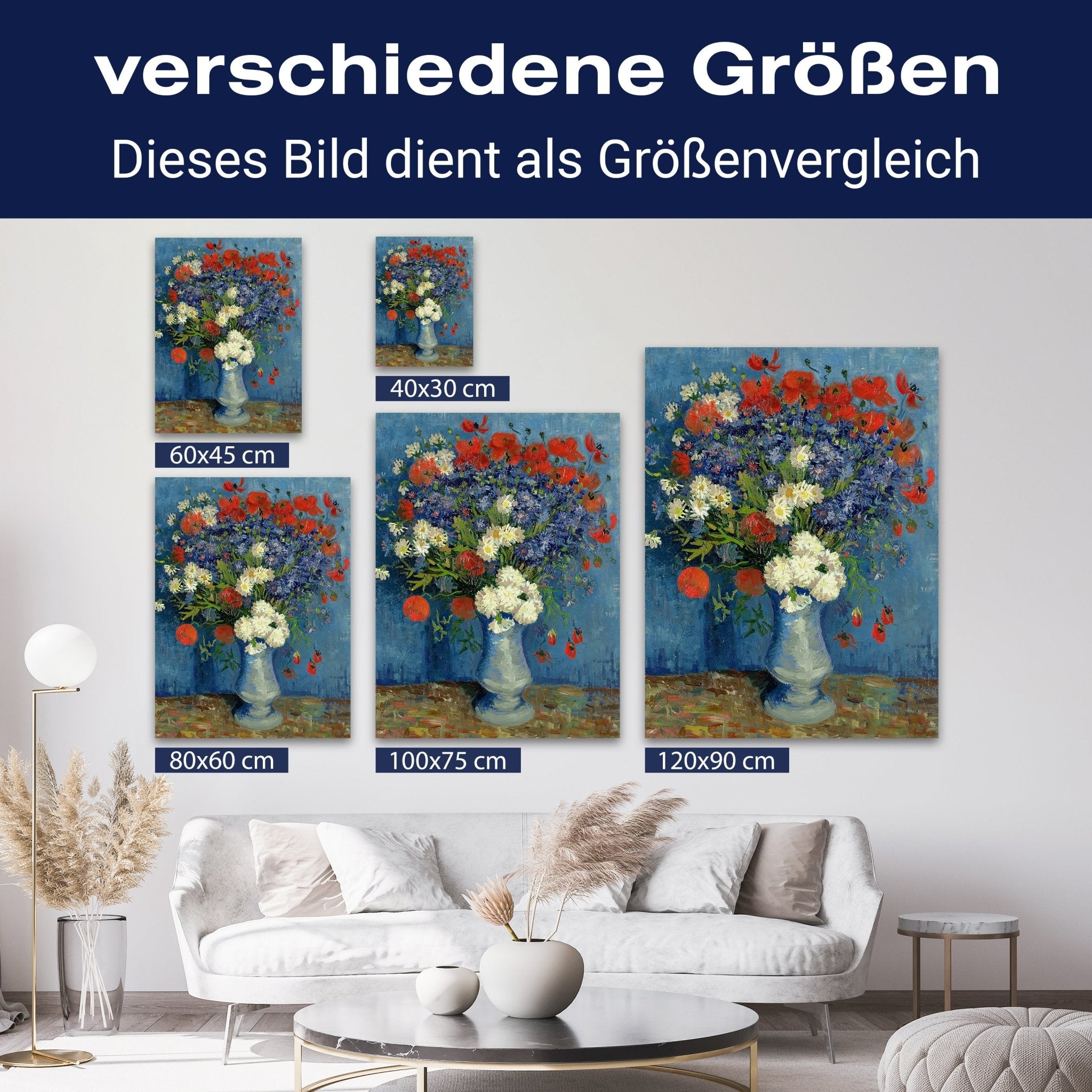 Leinwandbild Kornblumen, Vincent Van Gogh M0882 kaufen - Bild 8 Leinwandbild Kornblumen, Vincent Van Gogh M0882 kaufen - Bild 8