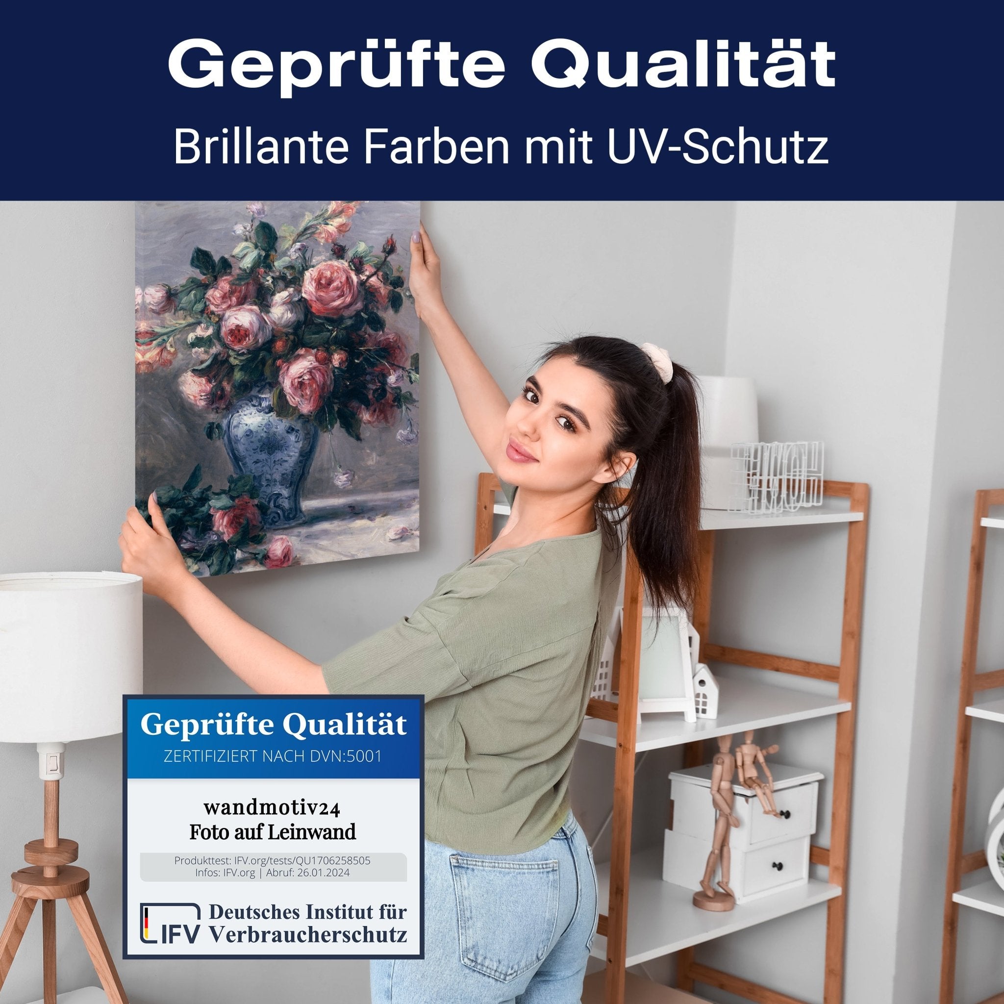 Leinwandbild Rosen - Pierre August Renoir M0885 kaufen - Bild 4 Leinwandbild Rosen - Pierre August Renoir M0885 kaufen - Bild 4