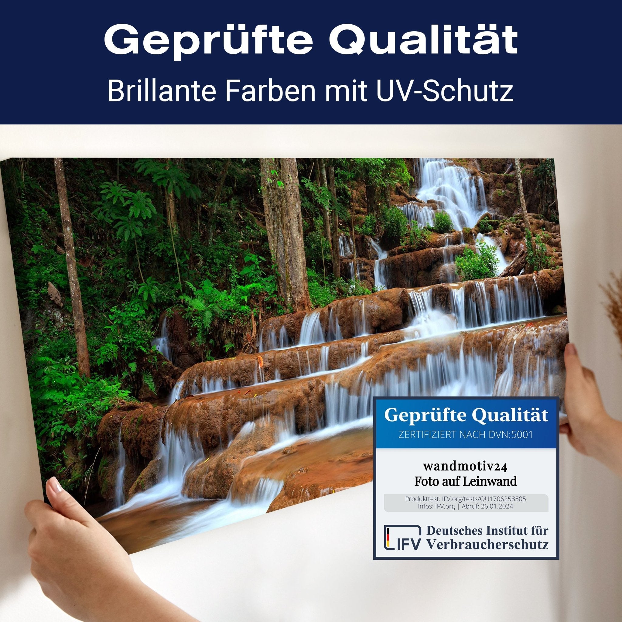 Leinwandbild Wasserfall im Wald.Thailand M0894 kaufen - Bild 4 Leinwandbild Wasserfall im Wald.Thailand M0894 kaufen - Bild 4