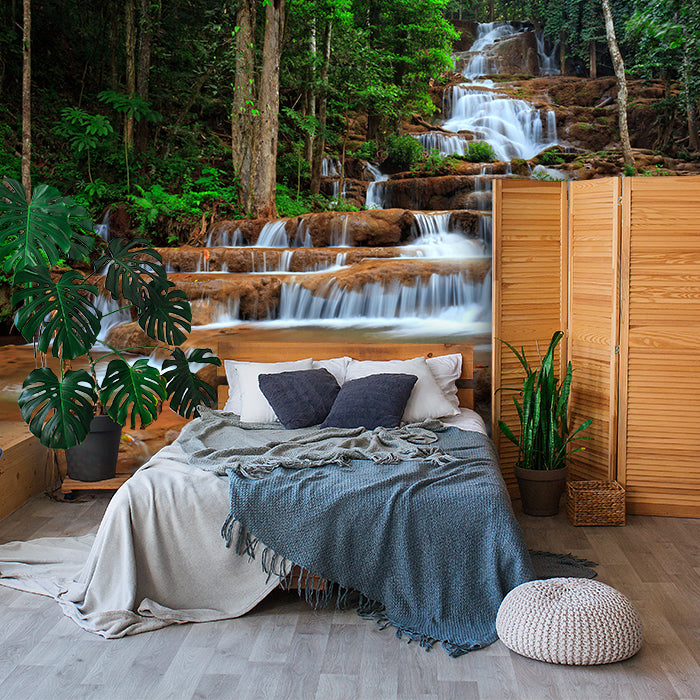 Fototapete Wasserfall im Wald, Thailand M0894 - Bild 1 Fototapete Wasserfall im Wald, Thailand M0894 - Bild 1