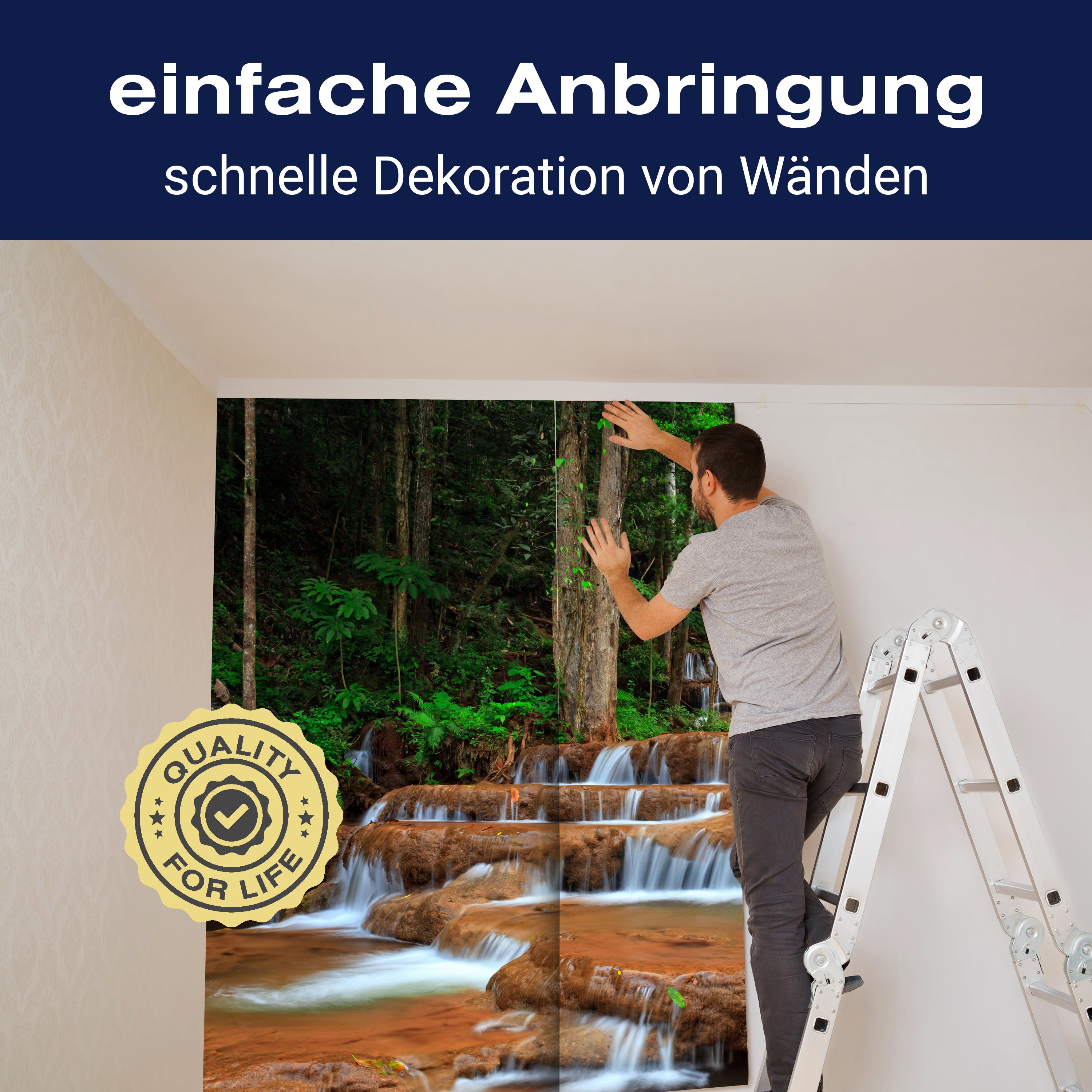 Fototapete Wasserfall im Wald, Thailand M0894 - Bild 3 Fototapete Wasserfall im Wald, Thailand M0894 - Bild 3