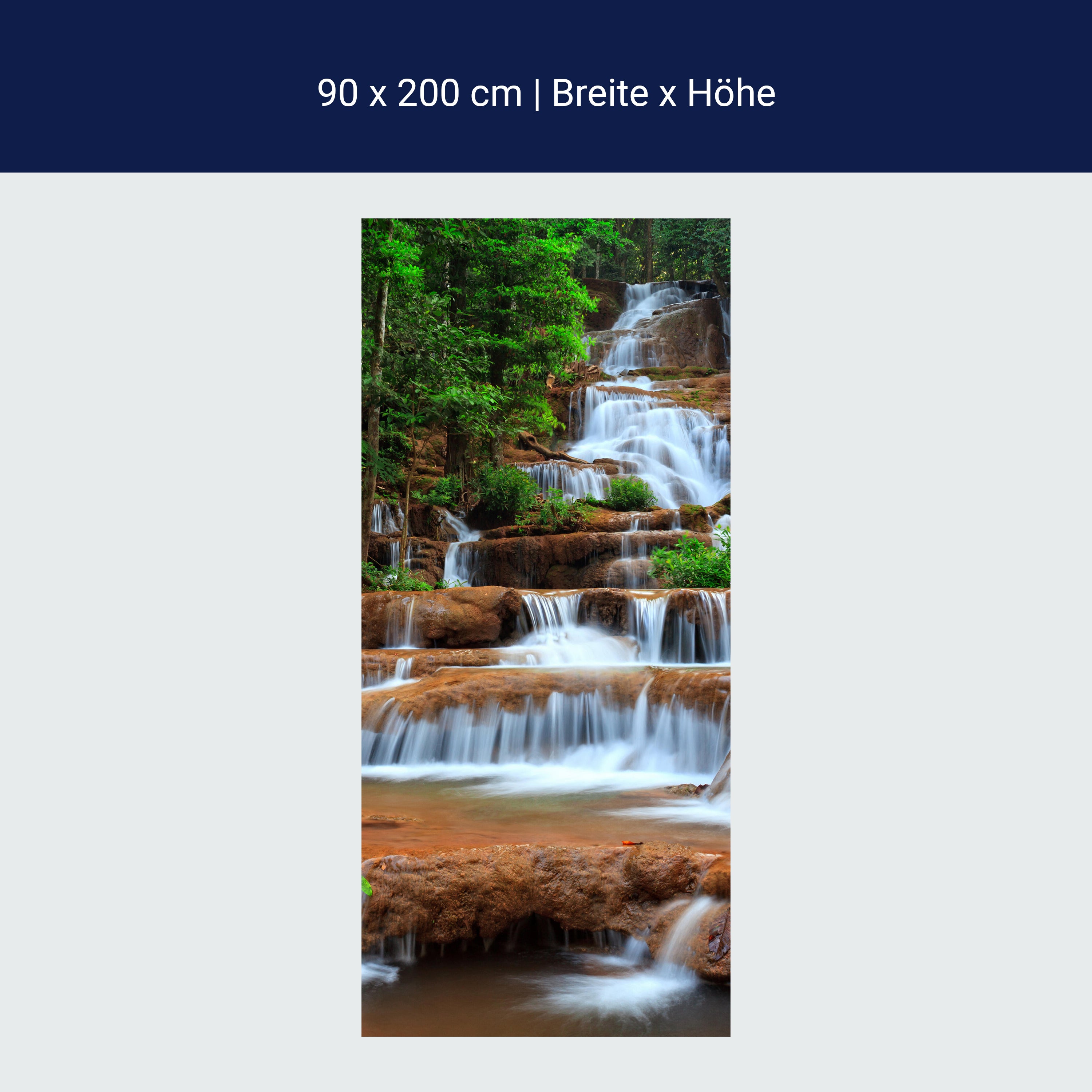 Türtapete Wasserfall im Wald.Thailand M0894 Türtapete Wasserfall im Wald.Thailand M0894