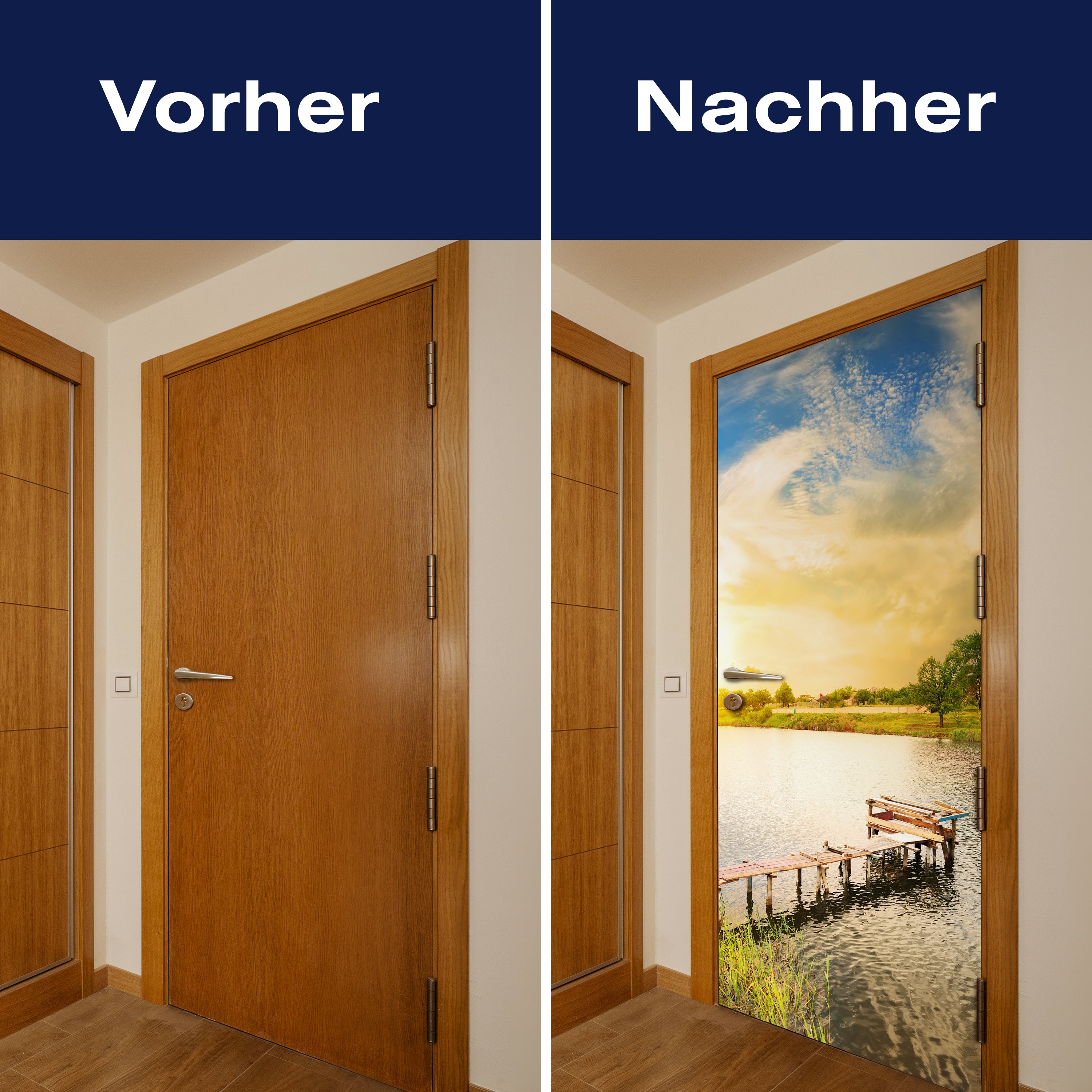 Türtapete Pier auf einem See am Abend M0898 - Bild 10 Türtapete Pier auf einem See am Abend M0898 - Bild 10