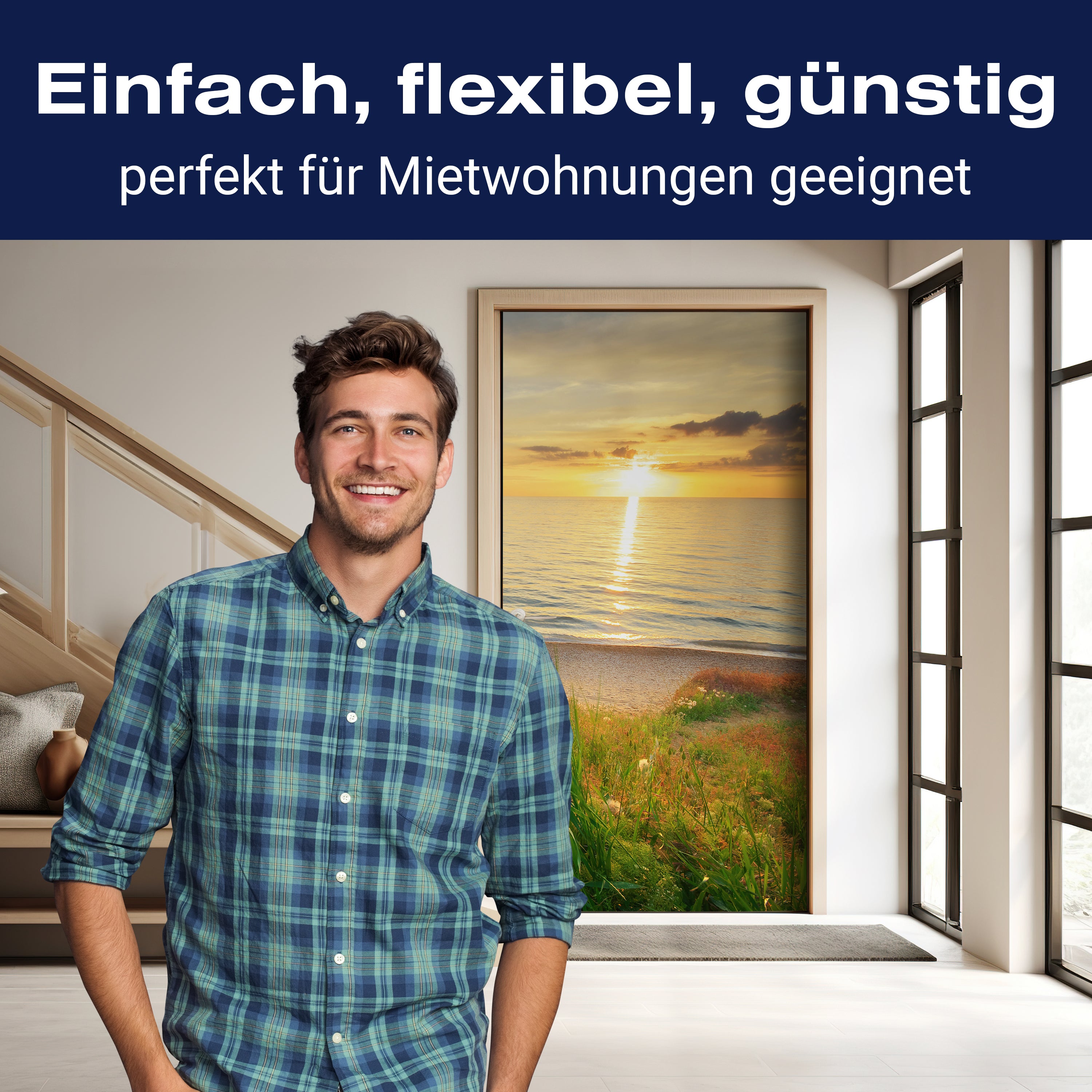 Türtapete Sonnenuntergang an der Küste M0913 - Bild 3 Türtapete Sonnenuntergang an der Küste M0913 - Bild 3