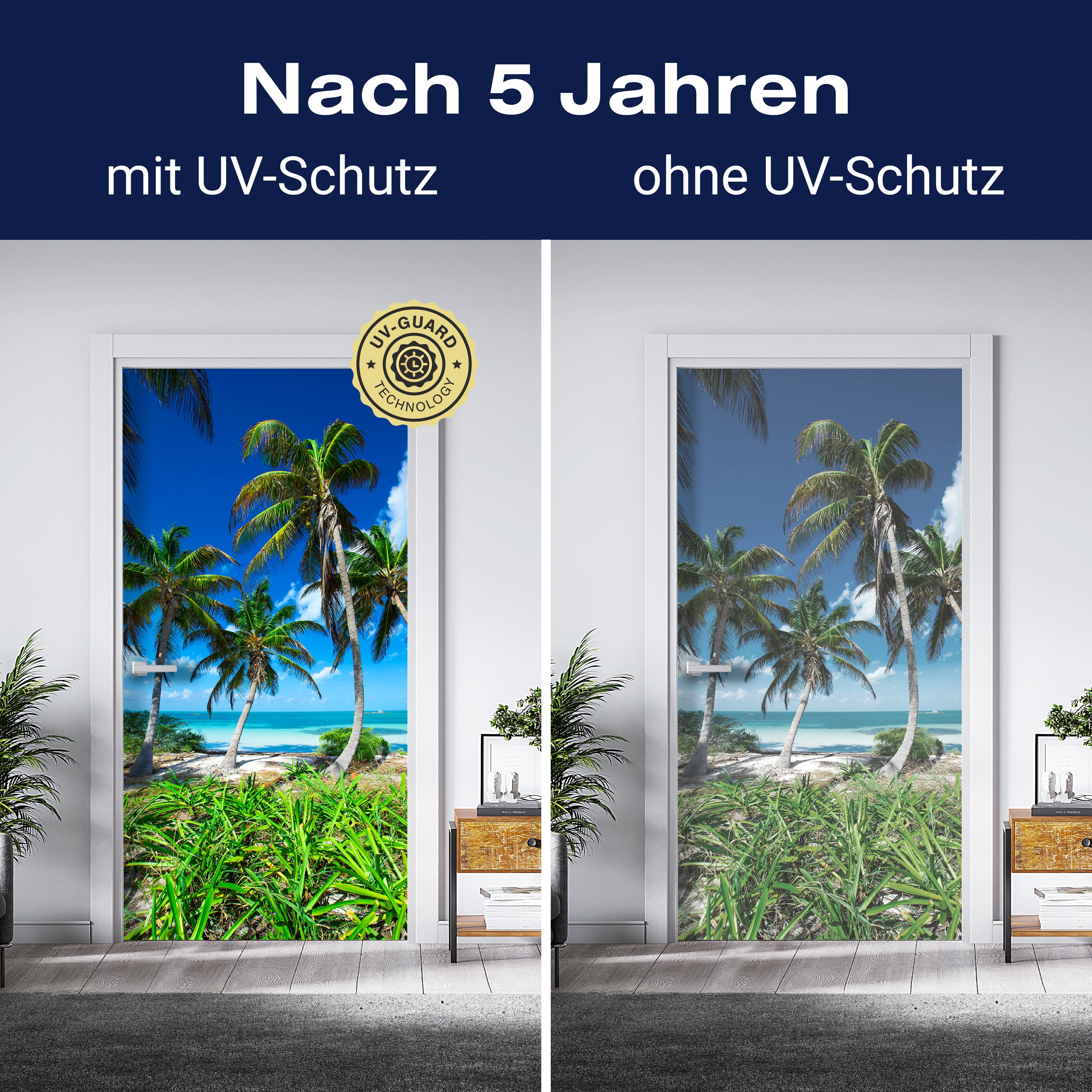 Türtapete Palmen an einem tropischen Strand M0914 - Bild 4 Türtapete Palmen an einem tropischen Strand M0914 - Bild 4