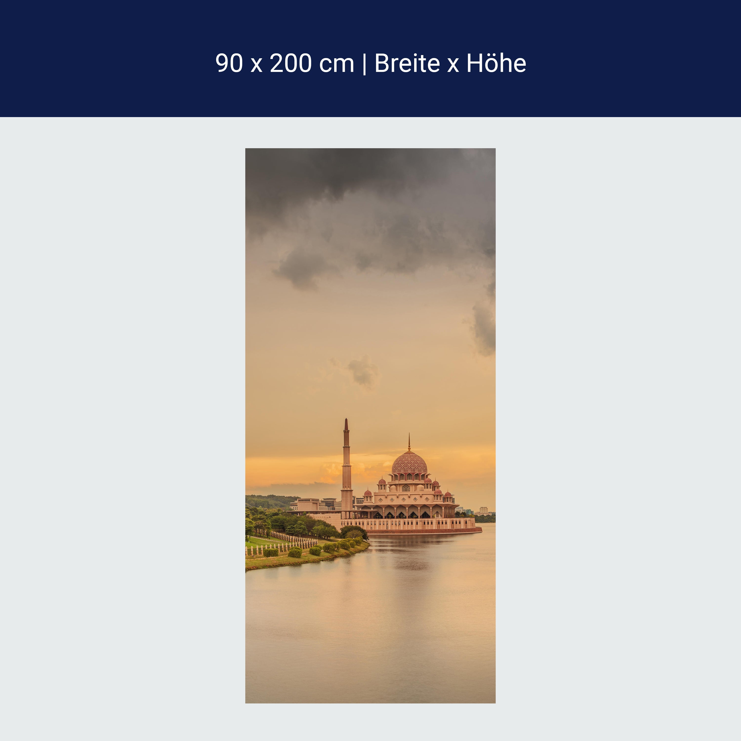 Türtapete Sonnenuntergang über Putrajaya-Moschee, Malaysia M0915 Türtapete Sonnenuntergang über Putrajaya-Moschee, Malaysia M0915