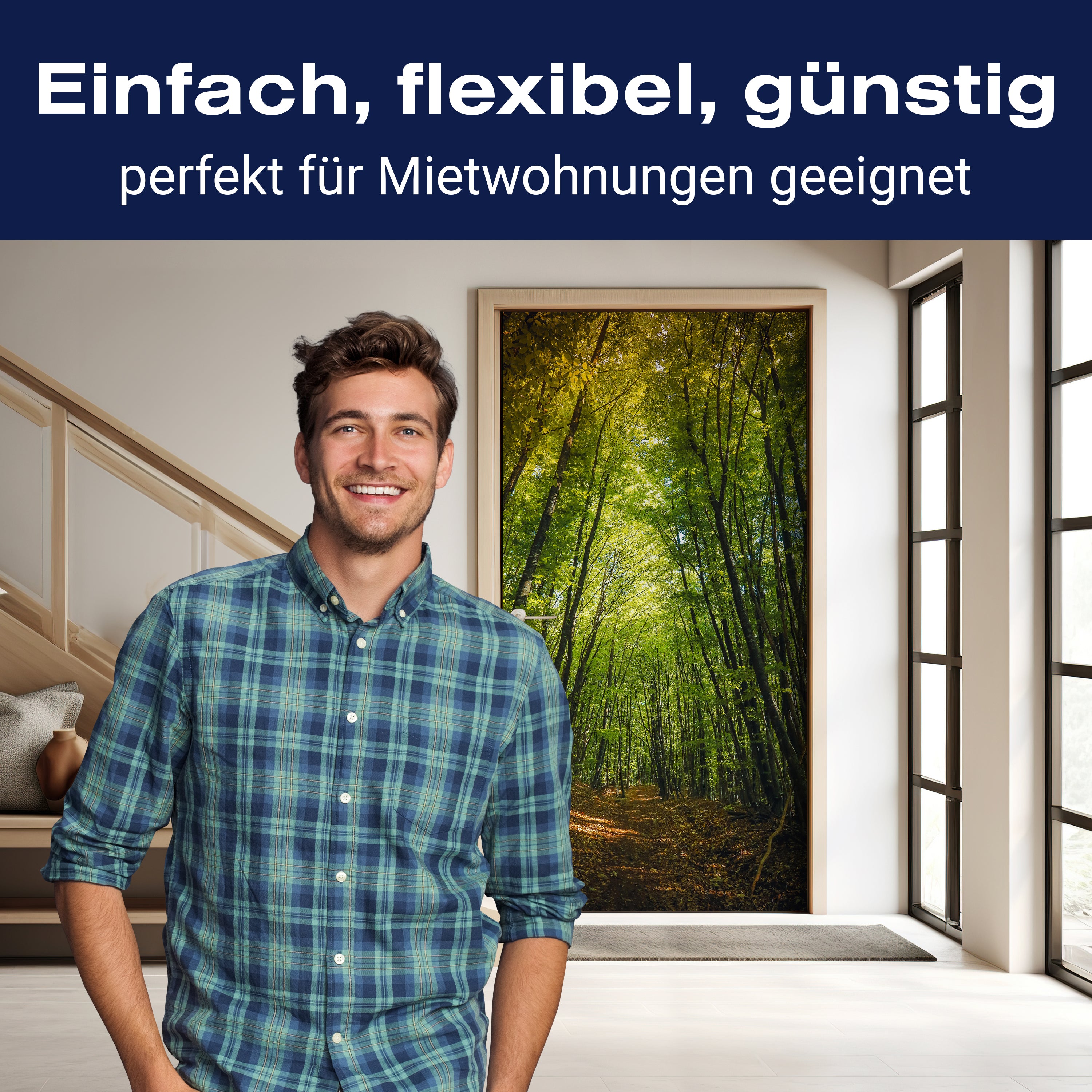 Türtapete Dunkler Weg im Wald M0923 - Bild 3 Türtapete Dunkler Weg im Wald M0923 - Bild 3