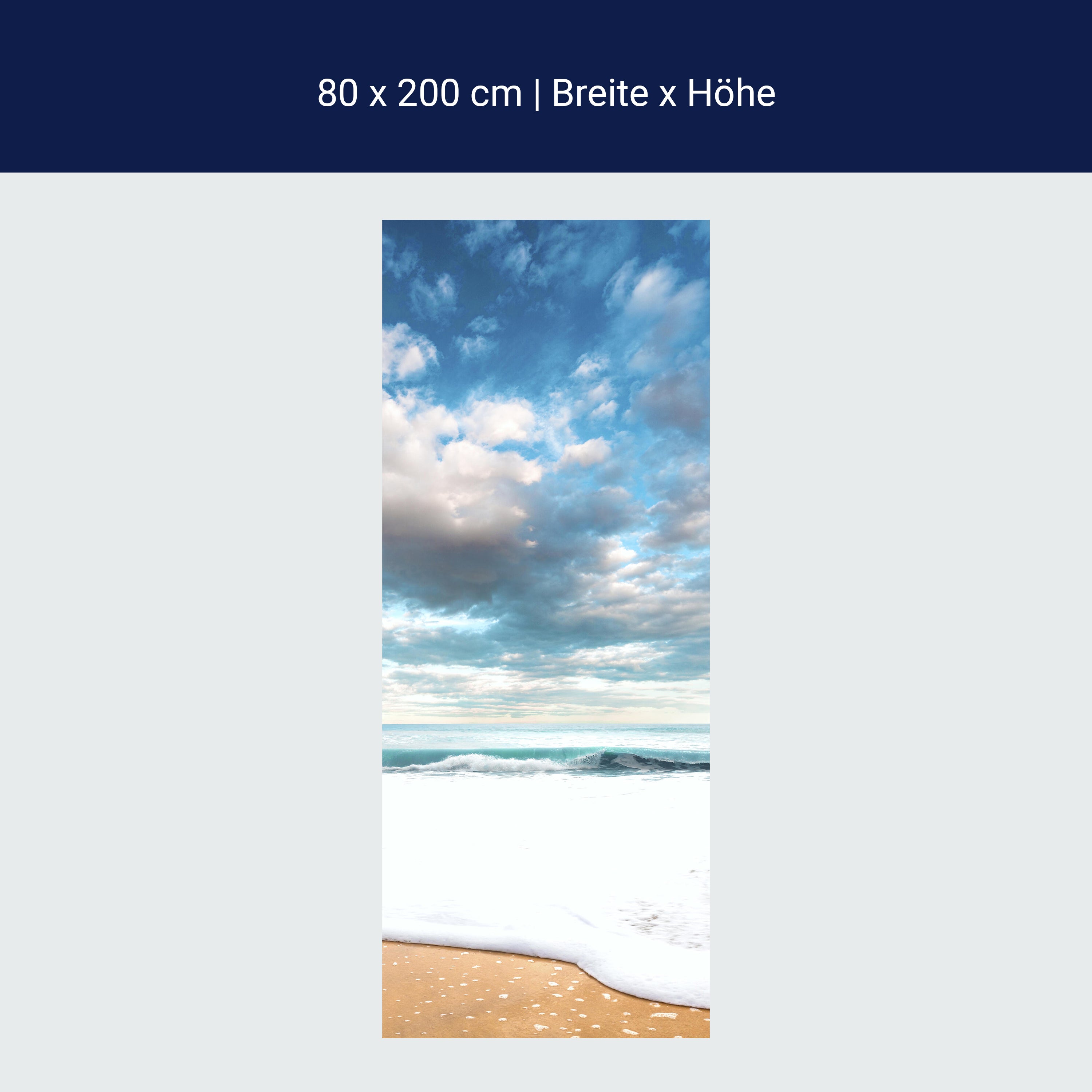 Türtapete Strand und idyllischer blauer Himmel M0925 Türtapete Strand und idyllischer blauer Himmel M0925