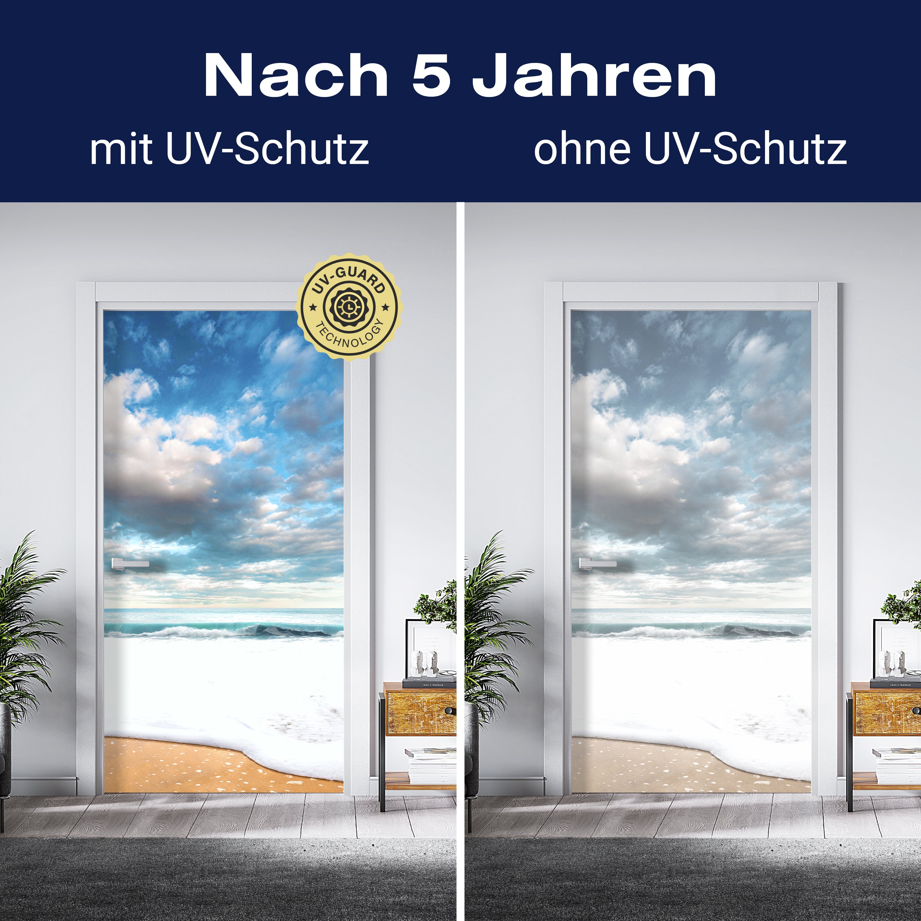 Türtapete Strand und idyllischer blauer Himmel M0925 - Bild 4 Türtapete Strand und idyllischer blauer Himmel M0925 - Bild 4