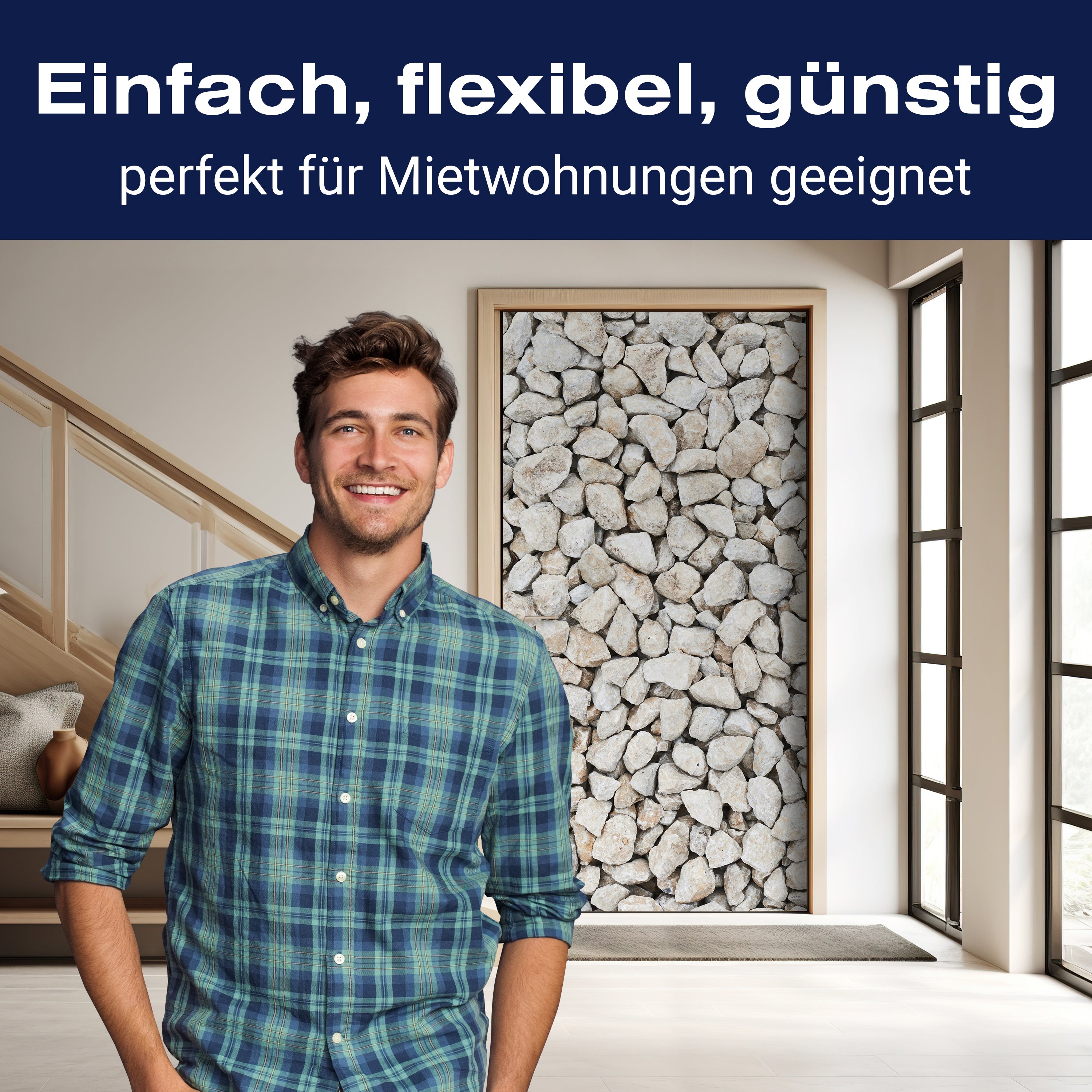 Türtapete Kieselsteinzusammensetzung M0938 - Bild 3 Türtapete Kieselsteinzusammensetzung M0938 - Bild 3