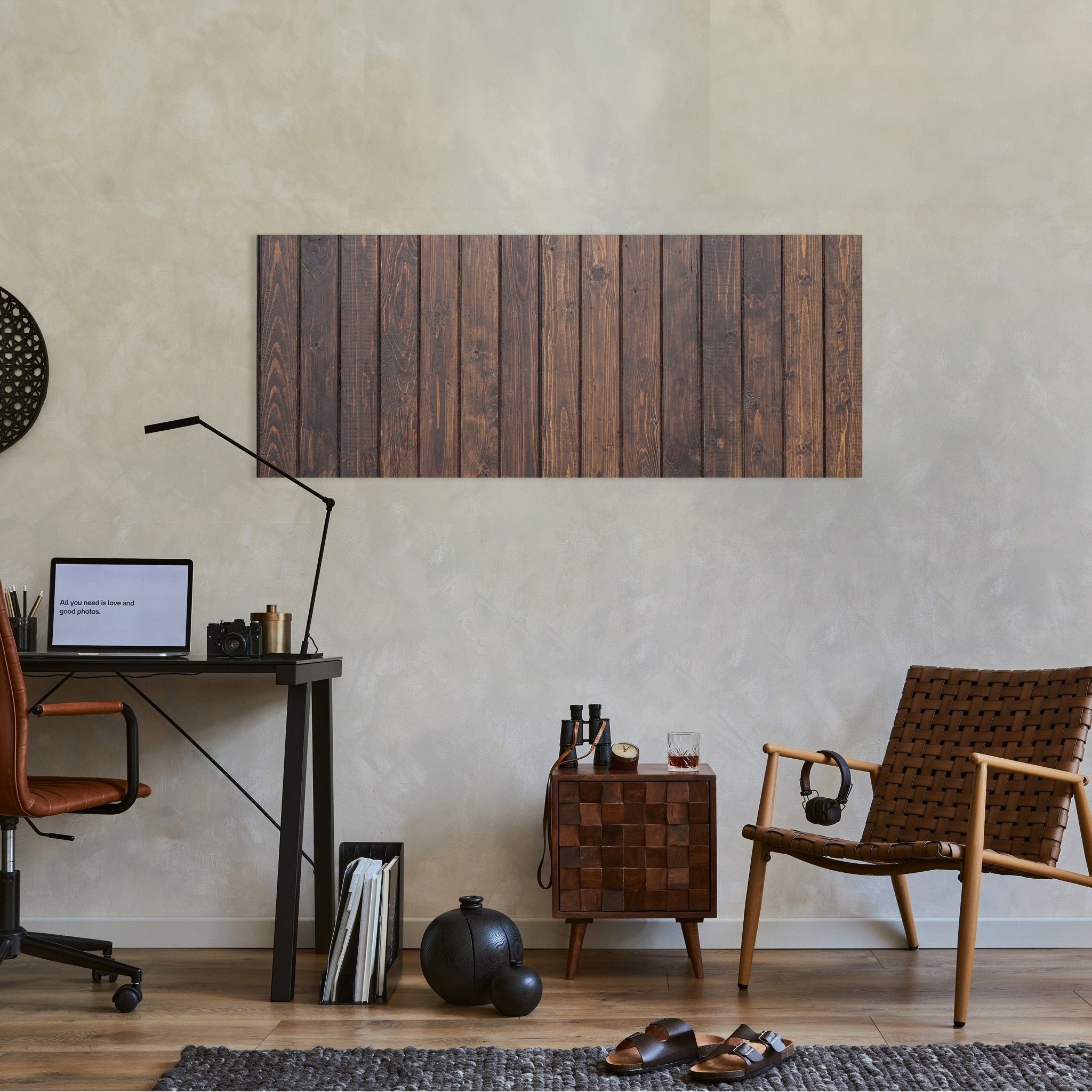 Leinwandbild Schwarze Kiefernholzwand M0941 kaufen - Bild 2 Leinwandbild Schwarze Kiefernholzwand M0941 kaufen - Bild 2