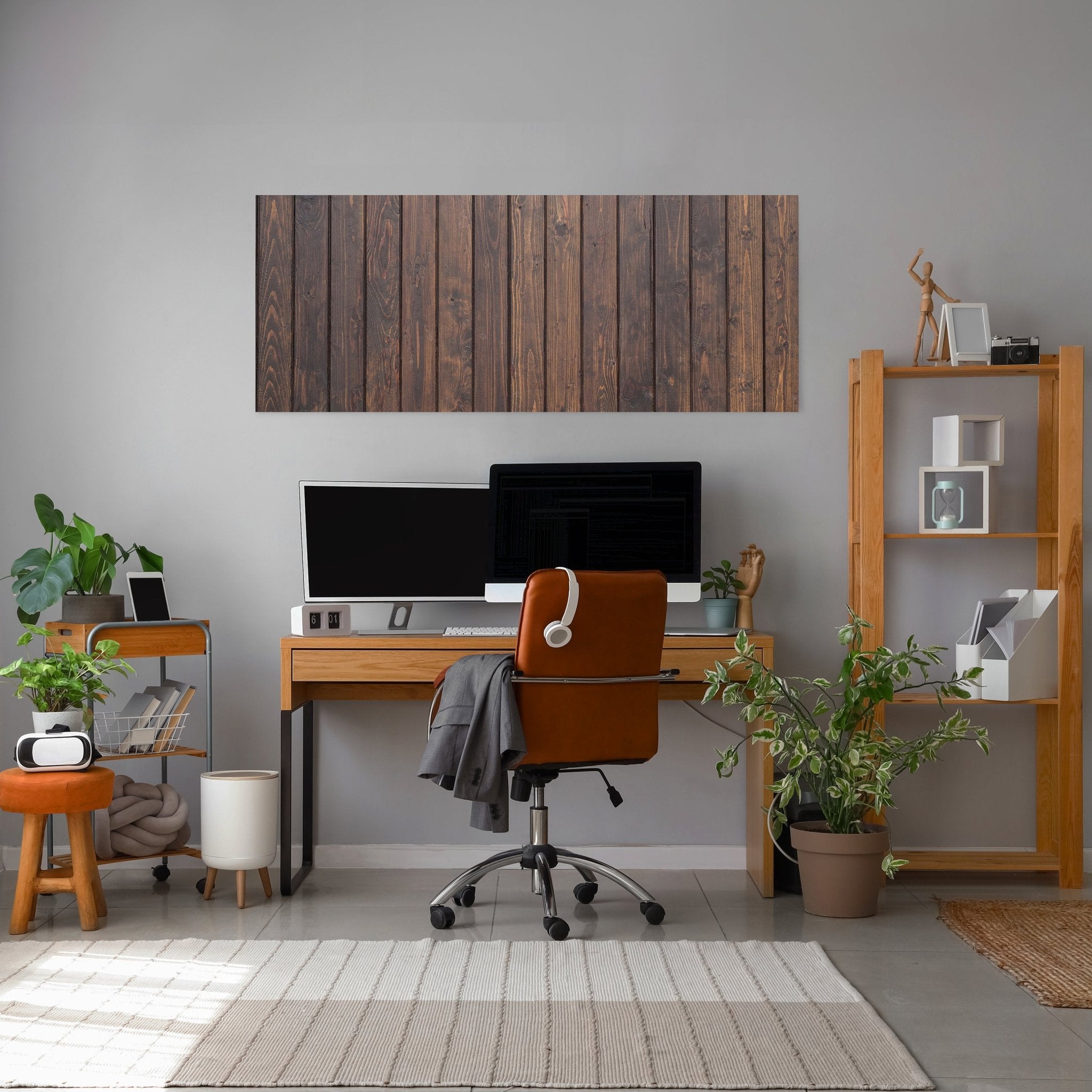 Leinwandbild Schwarze Kiefernholzwand M0941 kaufen - Bild 3 Leinwandbild Schwarze Kiefernholzwand M0941 kaufen - Bild 3