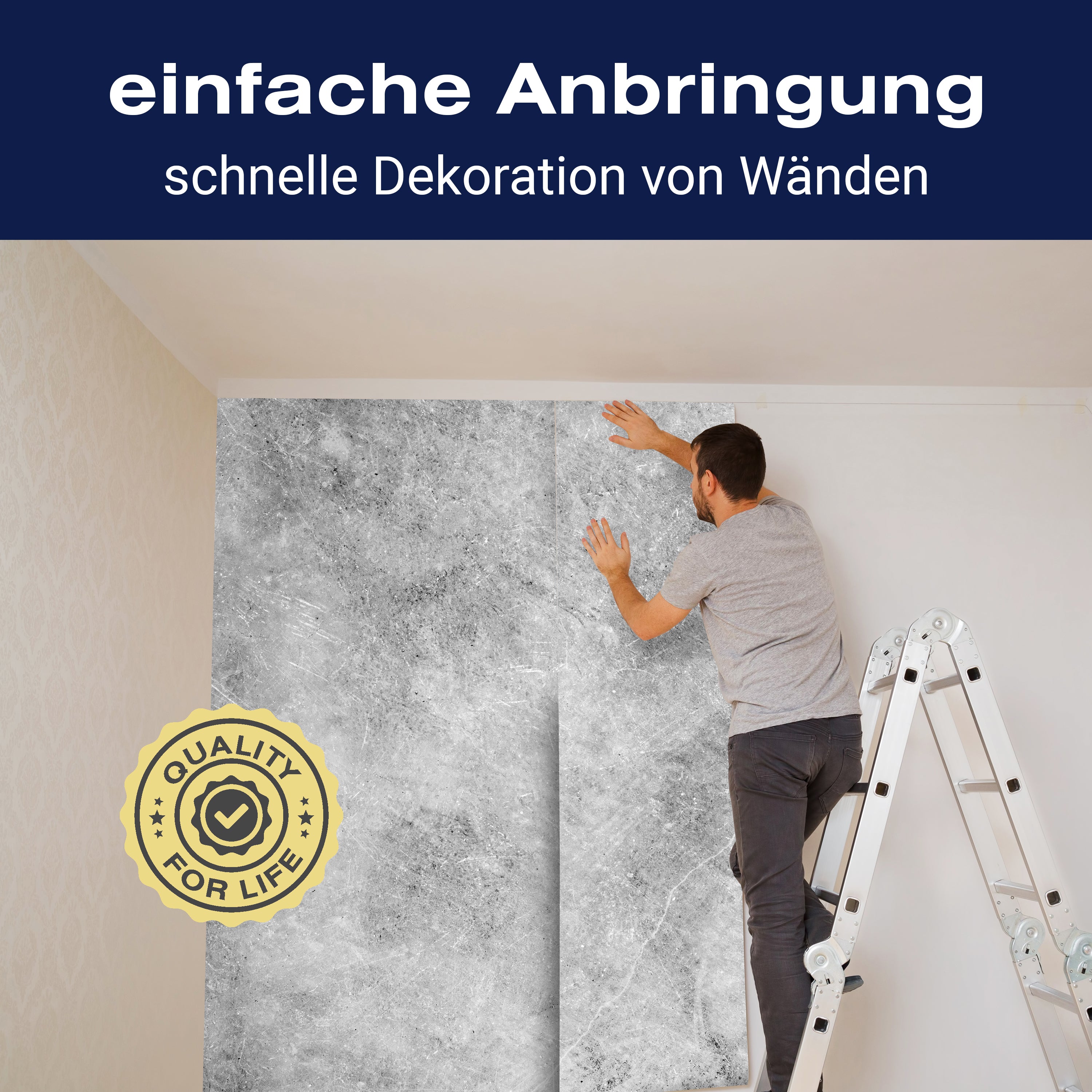 Fototapete Beton-optik grau - Grunge M0942 - Bild 3 Fototapete Beton-optik grau - Grunge M0942 - Bild 3