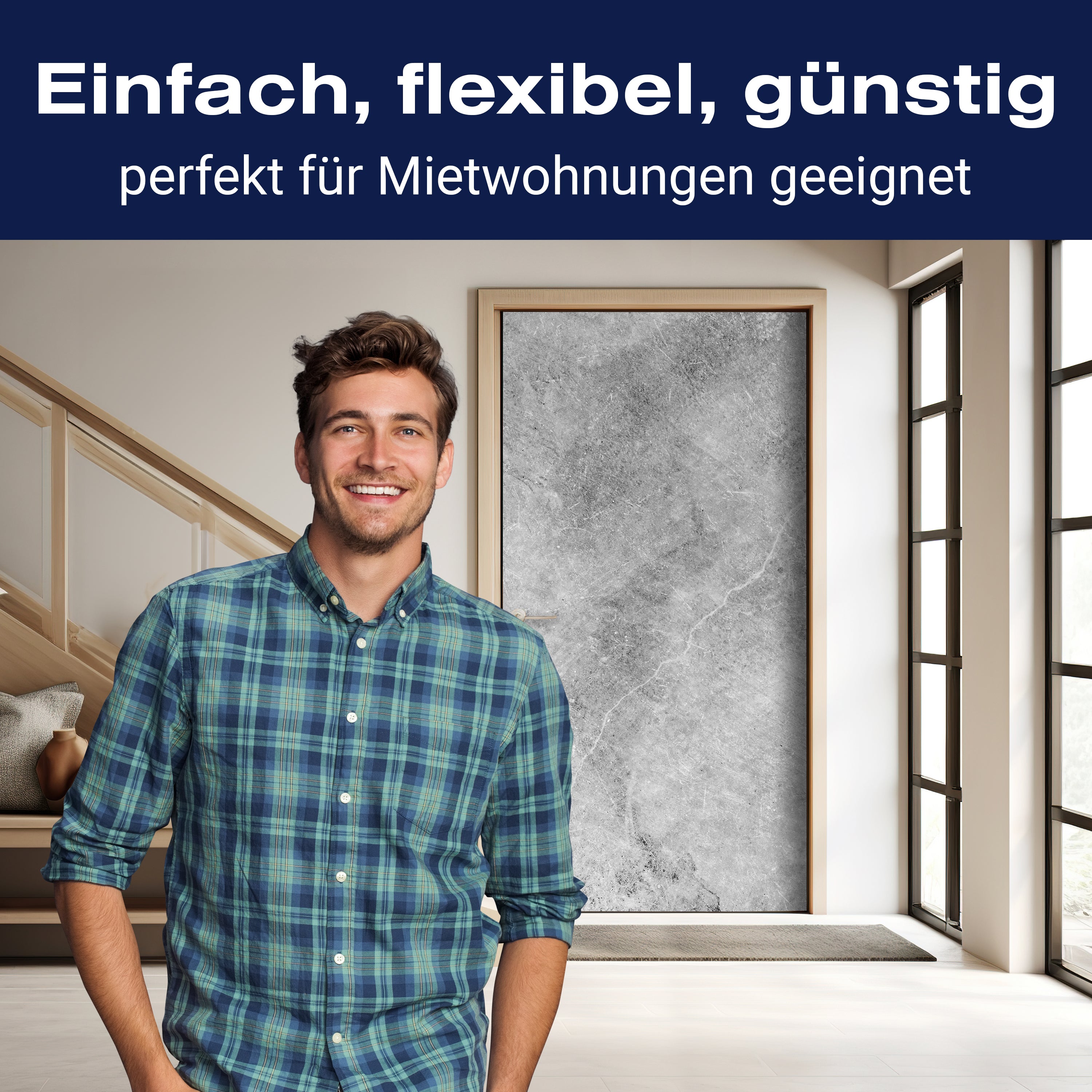 Türtapete Betonmauer - Grunge M0942 - Bild 3 Türtapete Betonmauer - Grunge M0942 - Bild 3