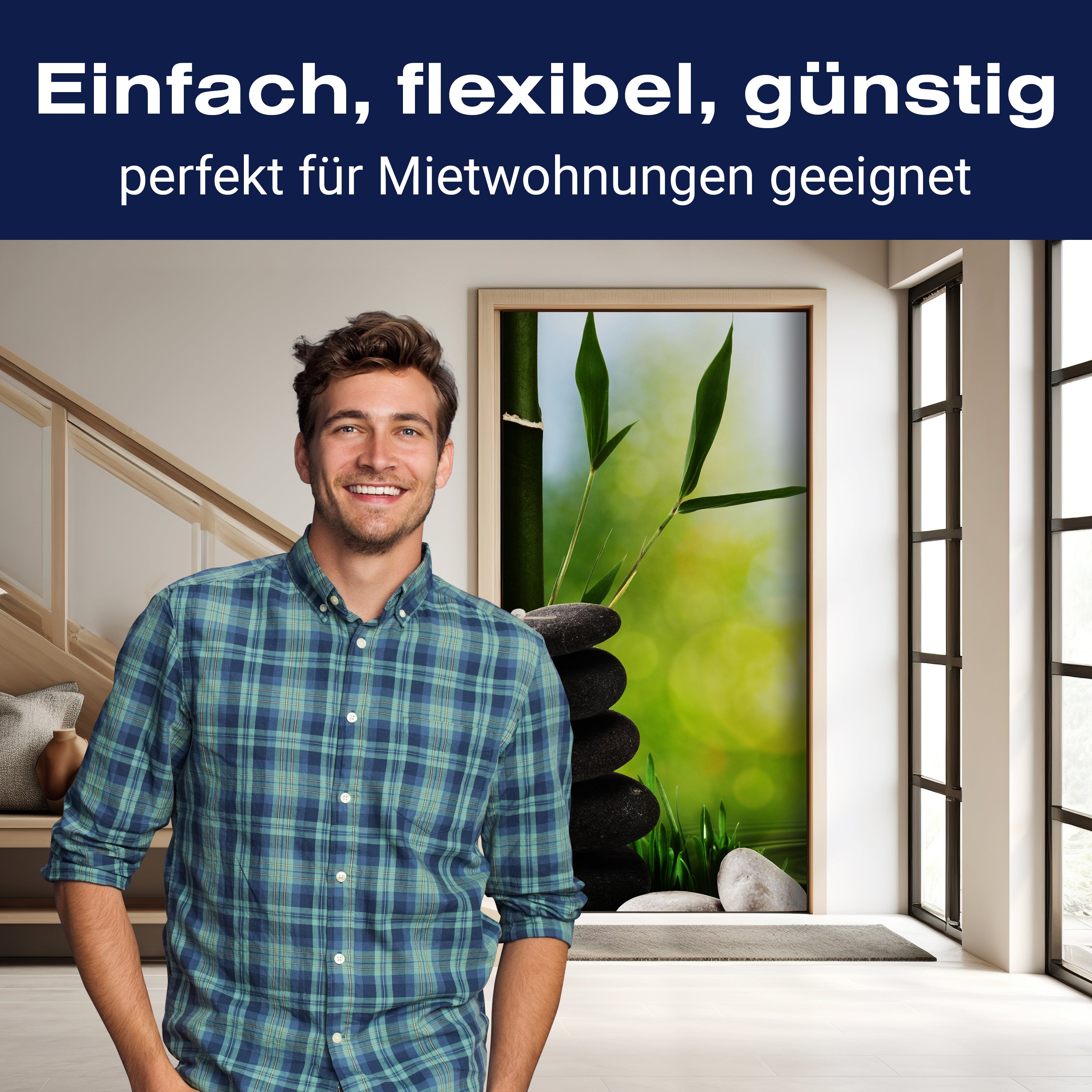 Türtapete Abstrakte asiatische Badekurortkunst M0951 - Bild 3 Türtapete Abstrakte asiatische Badekurortkunst M0951 - Bild 3