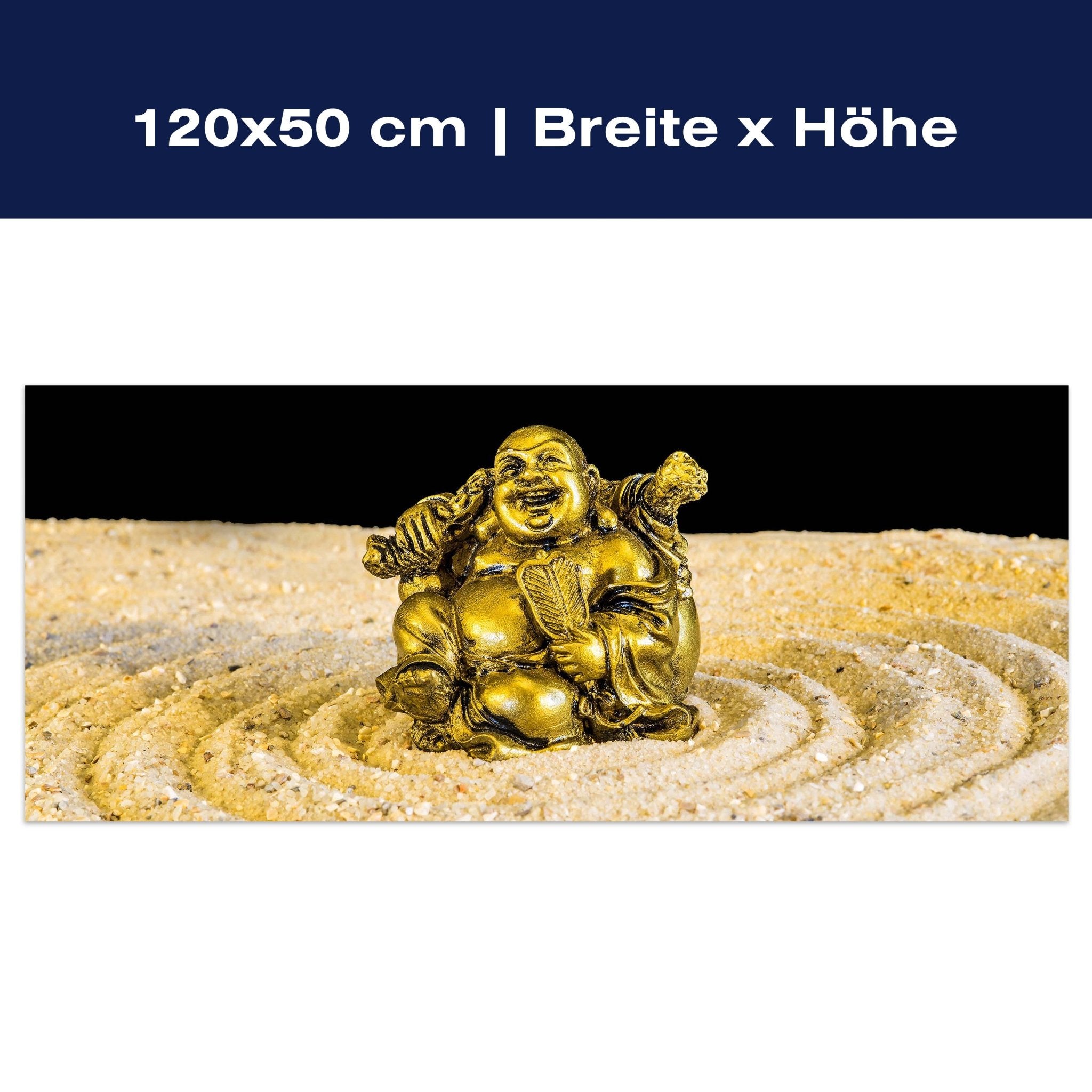 Leinwandbild Goldener Buddha im Zen-Kreis M0956 Leinwandbild Goldener Buddha im Zen-Kreis M0956