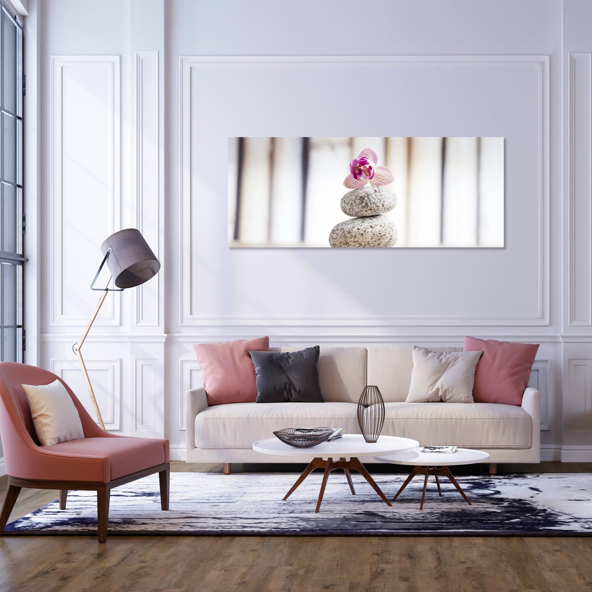 Leinwandbild Orchideen und weiße Steine - Wellness M0959 kaufen - Bild 2 Leinwandbild Orchideen und weiße Steine - Wellness M0959 kaufen - Bild 2