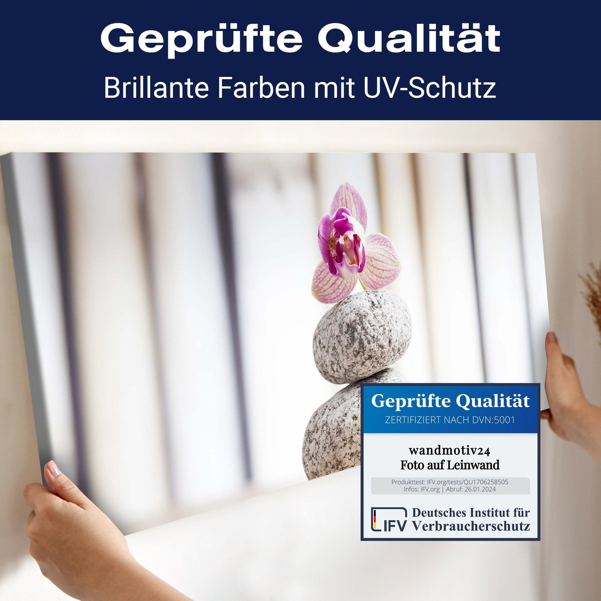 Leinwandbild Orchideen und weiße Steine - Wellness M0959 kaufen - Bild 4 Leinwandbild Orchideen und weiße Steine - Wellness M0959 kaufen - Bild 4