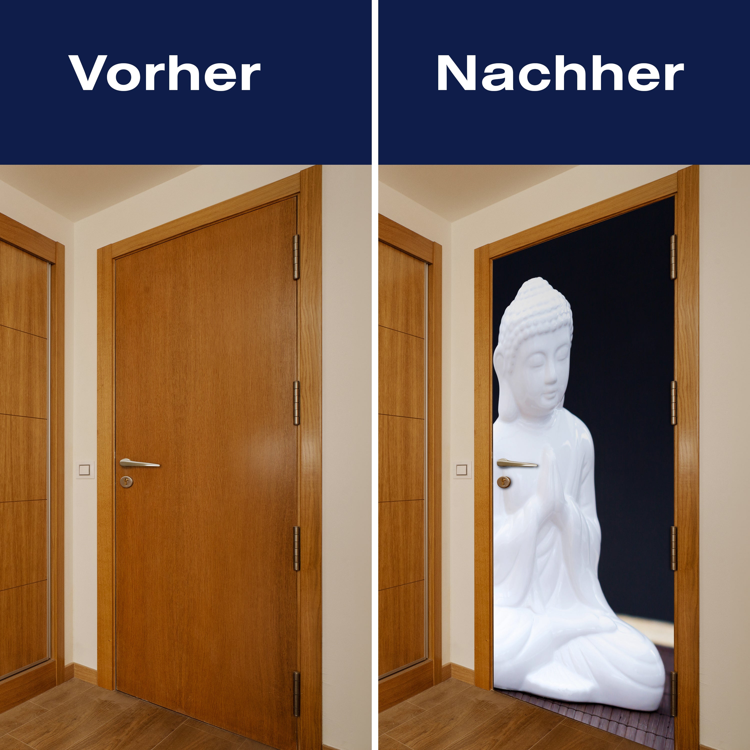 Türtapete Weiße Figur in Meditationshaltung M0967 - Bild 10 Türtapete Weiße Figur in Meditationshaltung M0967 - Bild 10