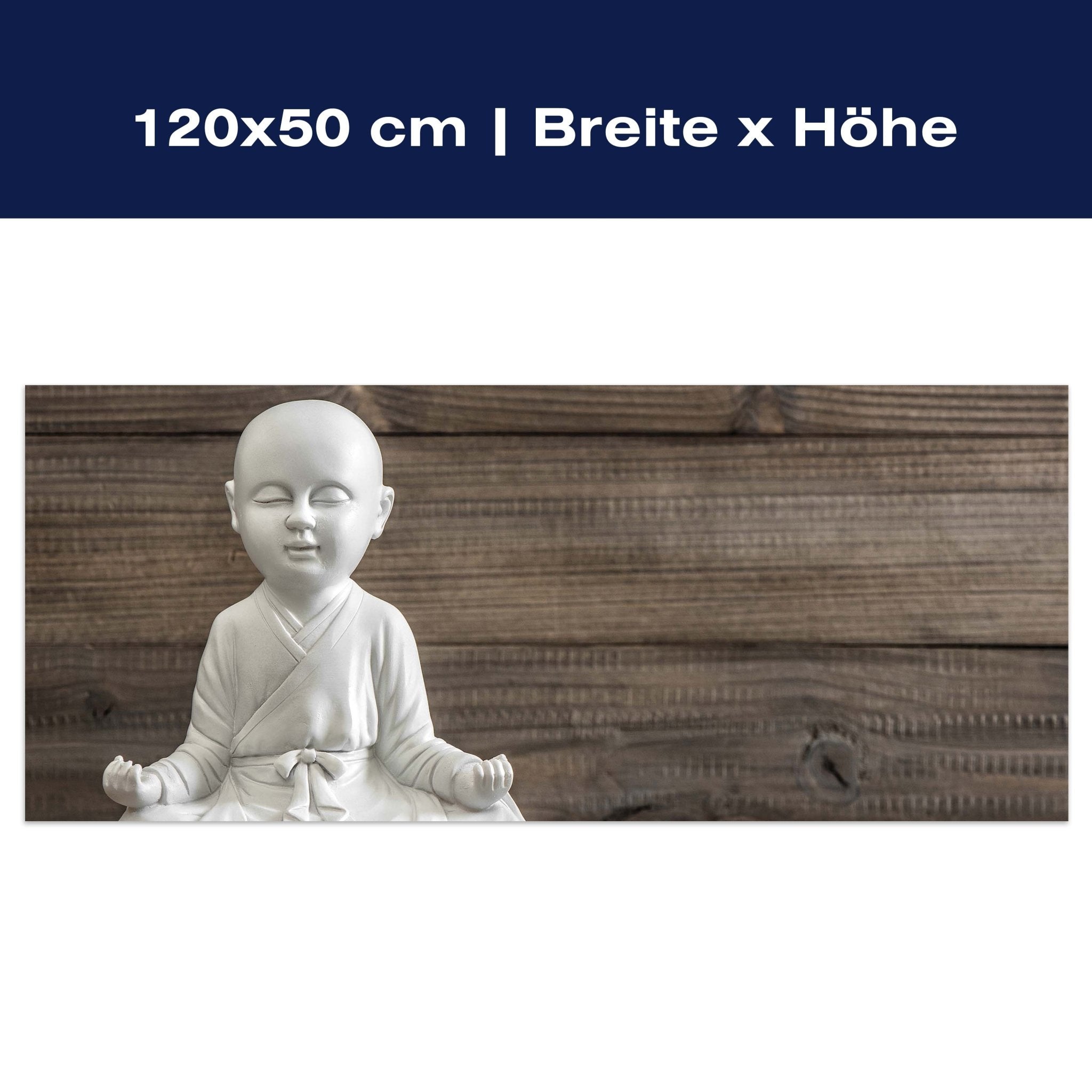Leinwandbild Weiß sitzender Buddha M0974 Leinwandbild Weiß sitzender Buddha M0974