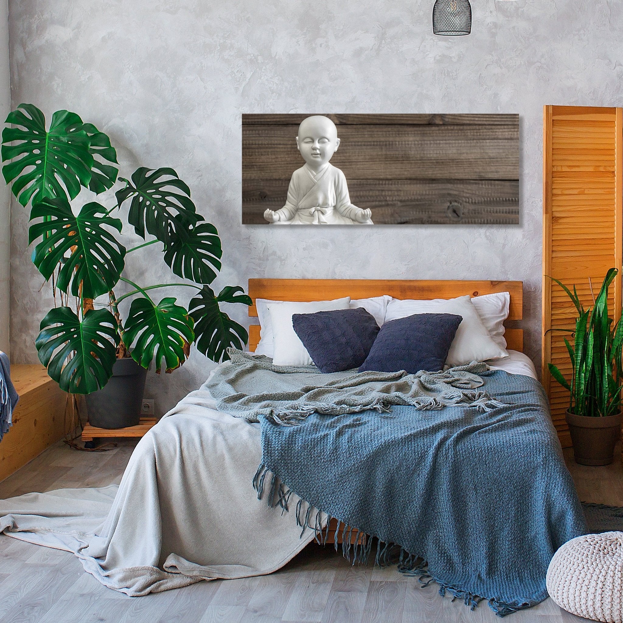 Leinwandbild Weiß sitzender Buddha M0974 kaufen - Bild 2 Leinwandbild Weiß sitzender Buddha M0974 kaufen - Bild 2