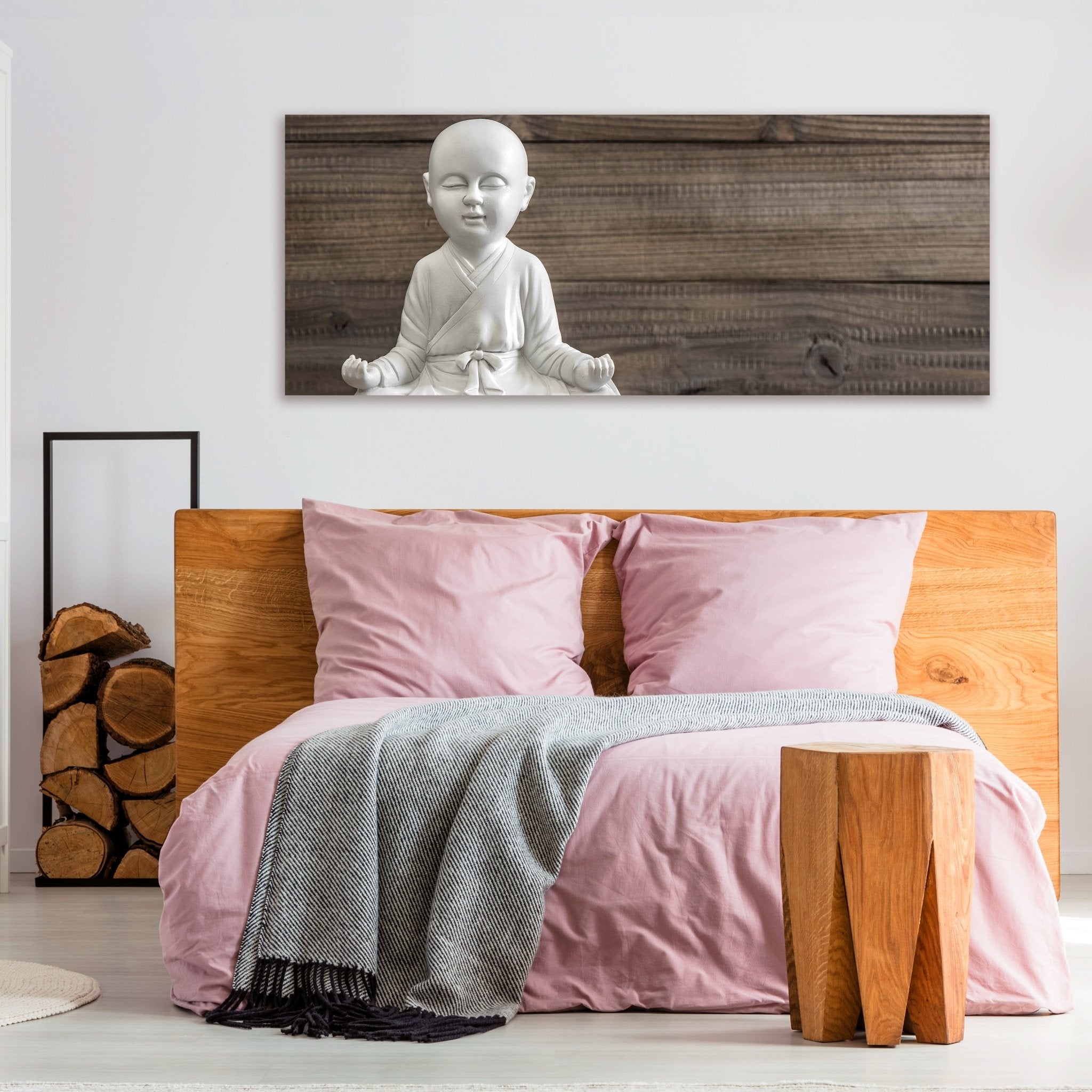 Leinwandbild Weiß sitzender Buddha M0974 kaufen - Bild 3 Leinwandbild Weiß sitzender Buddha M0974 kaufen - Bild 3