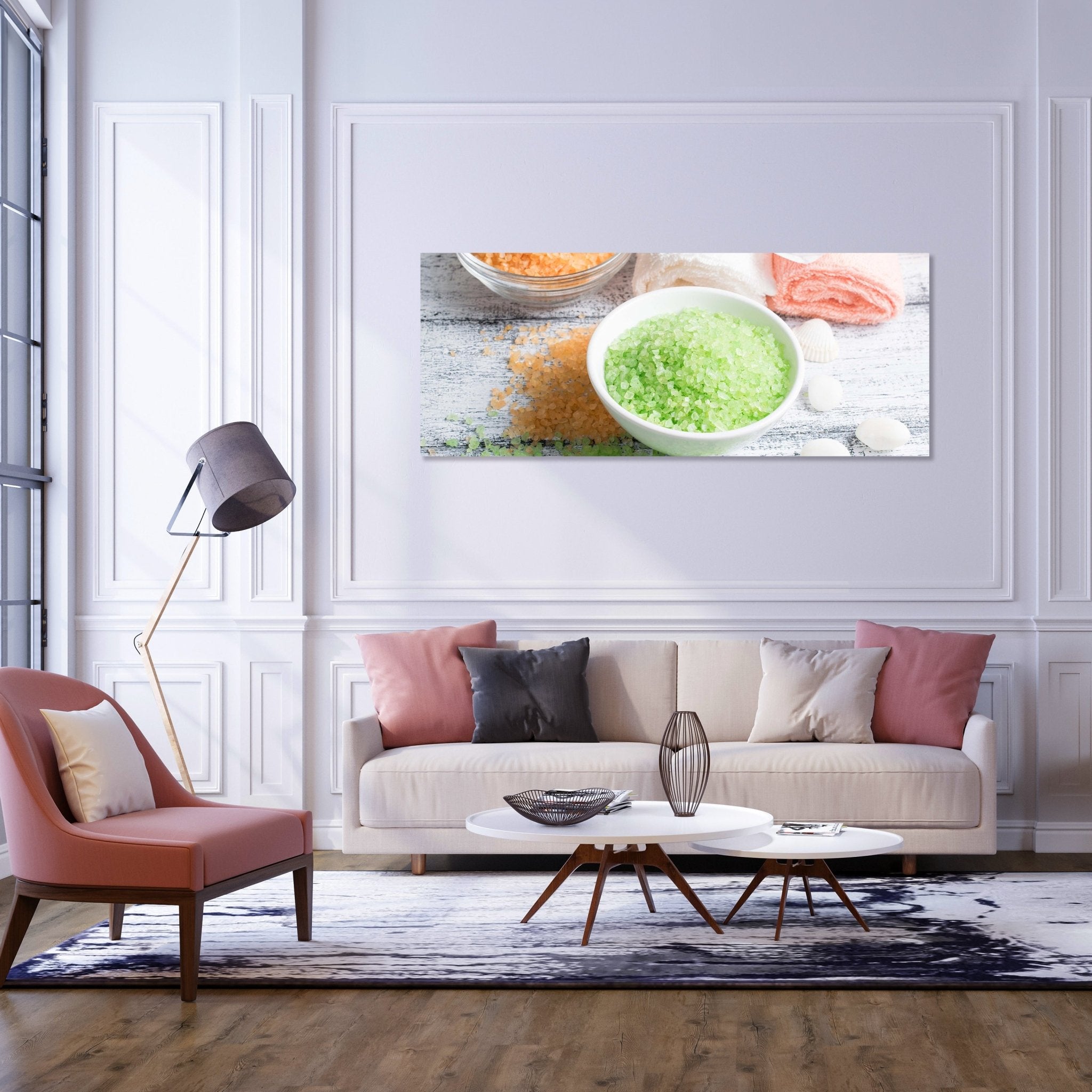 Leinwandbild Spa-Salon mit Salz und Handtücher M0975 kaufen - Bild 2 Leinwandbild Spa-Salon mit Salz und Handtücher M0975 kaufen - Bild 2