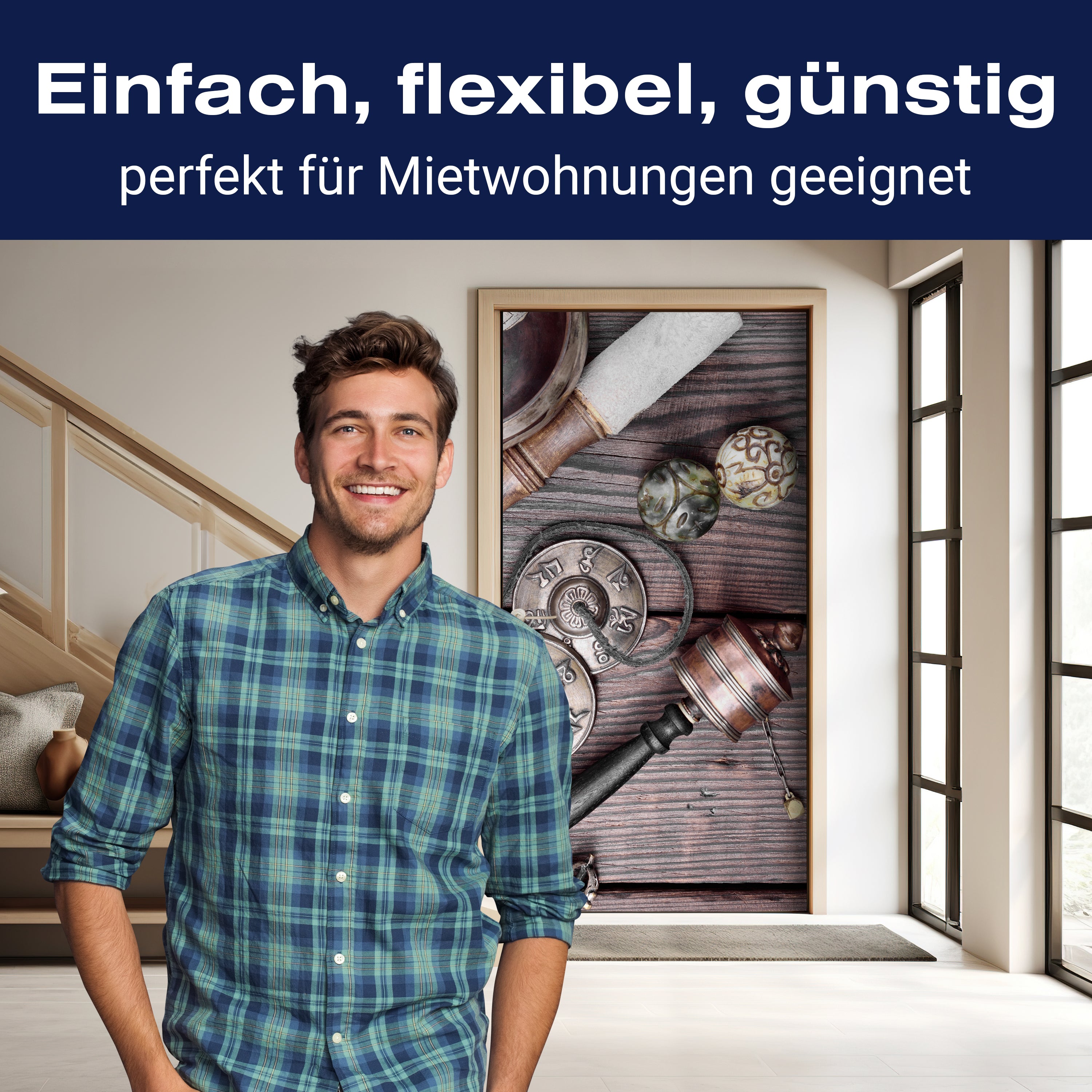 Türtapete Tibetische Objekte zur Meditation M0976 - Bild 3 Türtapete Tibetische Objekte zur Meditation M0976 - Bild 3