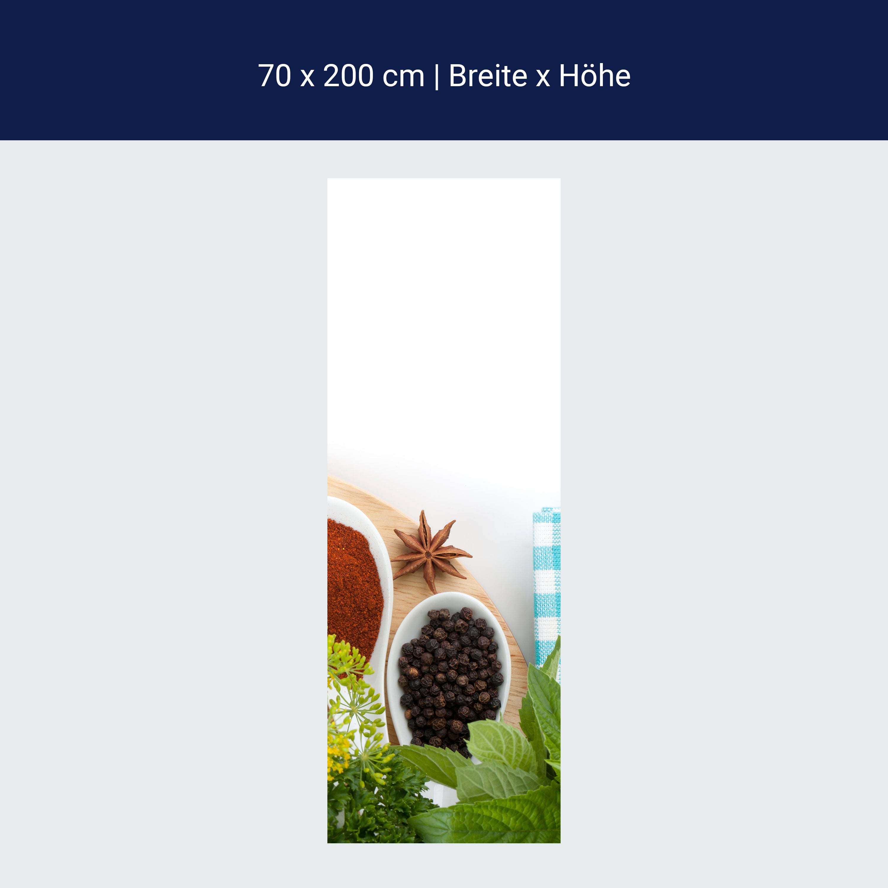 Türtapete Auswähl aus Bunte Kräuter und Gewürze M0981 Türtapete Auswähl aus Bunte Kräuter und Gewürze M0981