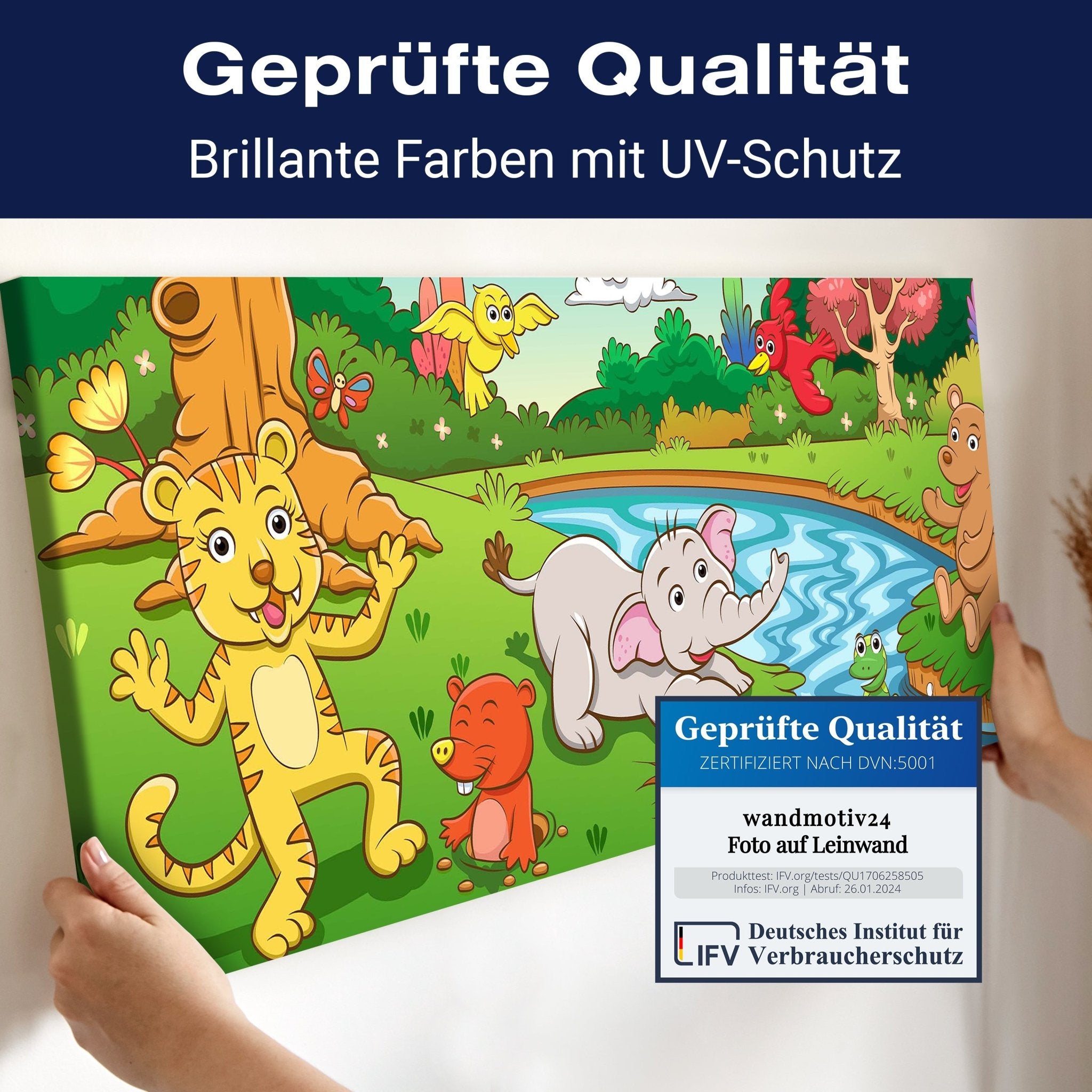 Leinwandbild Tiere im Dschungel M0986 kaufen - Bild 4 Leinwandbild Tiere im Dschungel M0986 kaufen - Bild 4