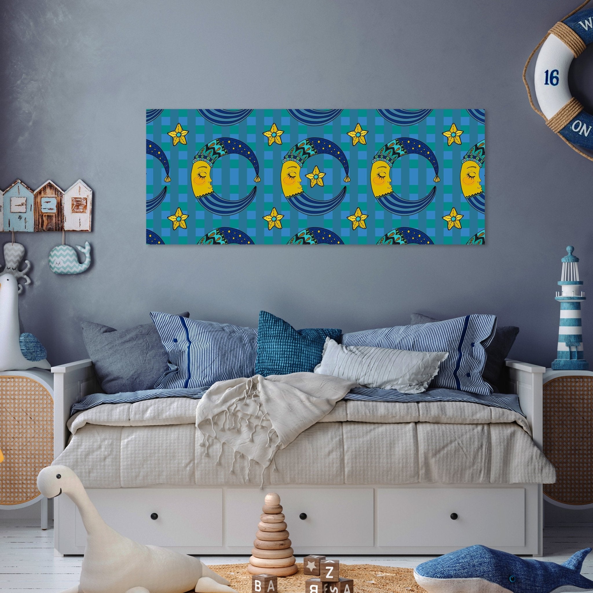 Leinwandbild Schläfriger Mond M0990 kaufen - Bild 3 Leinwandbild Schläfriger Mond M0990 kaufen - Bild 3